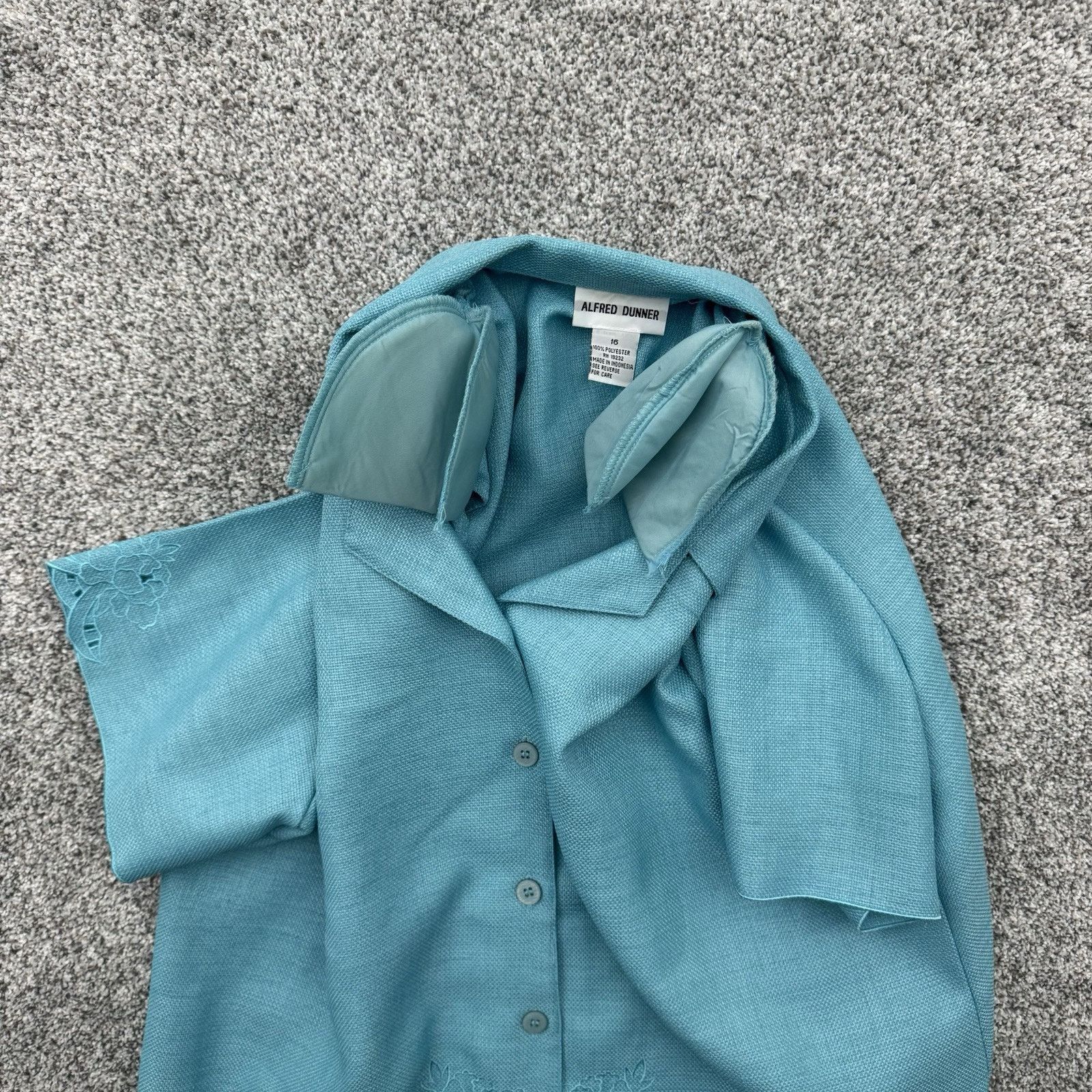 Other Alfred Dunner Blazer Women 16 Embroidered Lace 90s Vintage Size XXL / US 16-18 / IT 52-54 - 6 Thumbnail