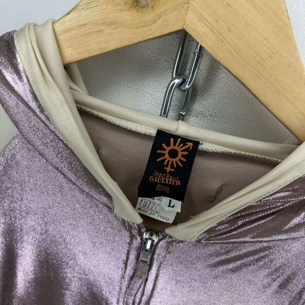 Jean Paul Gaultier Jean Paul Gaultier Pink Glitter Shiny Bomber Jacket Y2K Size M / US 6-8 / IT 42-44 - 7 Thumbnail