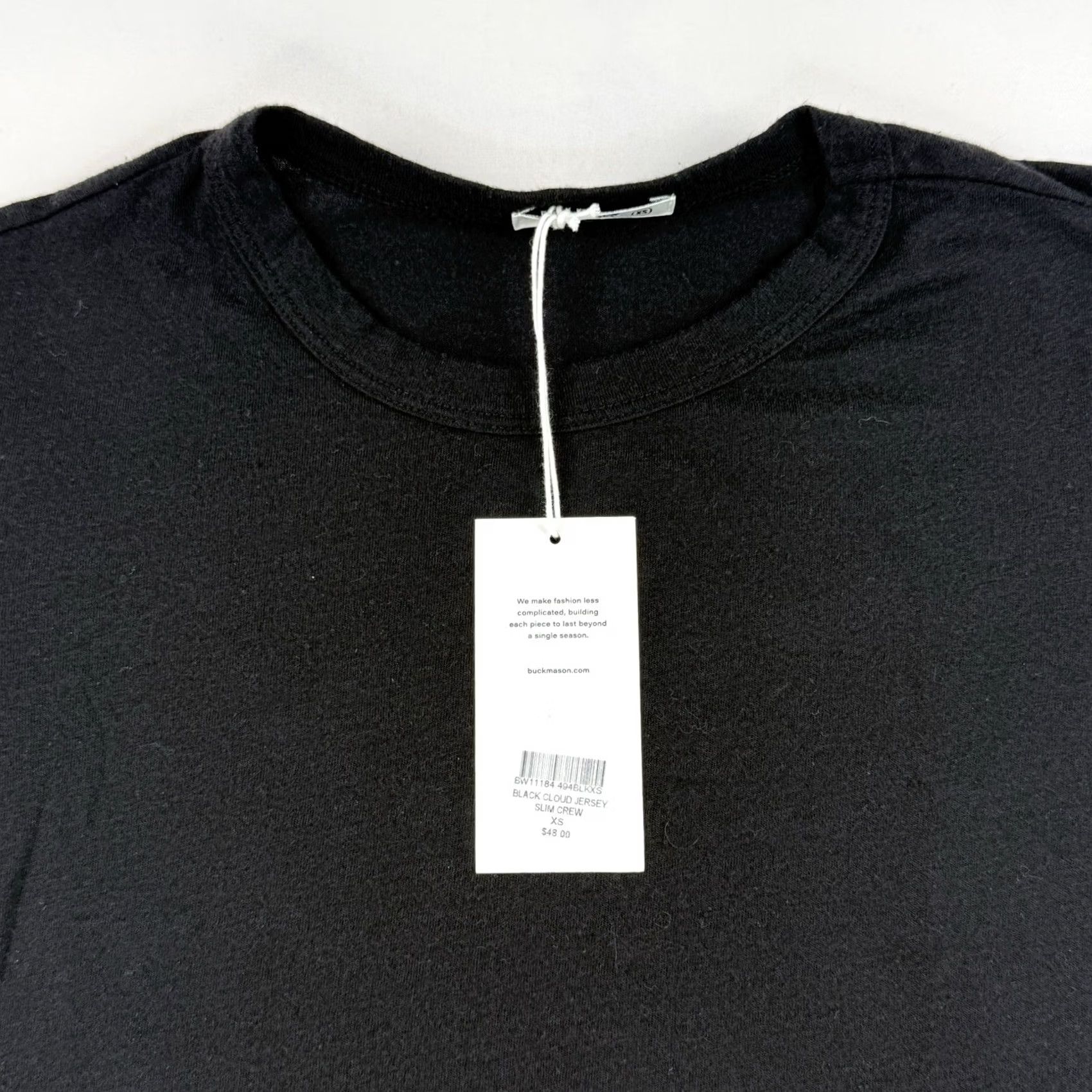 Buck Mason Buck Mason Shirt Womens XS Black Cloud Jersey Slim Crew USA New With Tags Size XS / US 0-2 / IT 36-38 - 2 Thumbnail