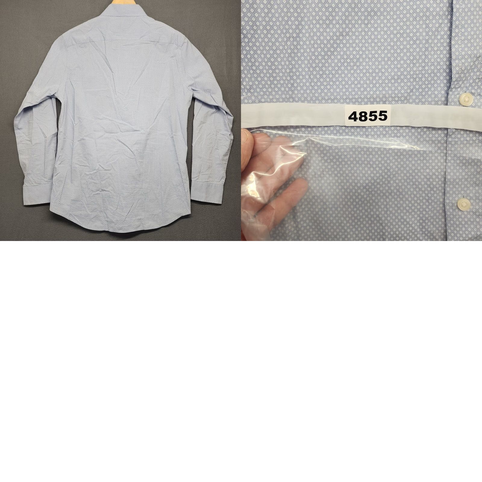 Banana Republic Banana Republic Shirt Mens Medium Slim Fit Blue Geometric Soft Wash Stretch Size US M / EU 48-50 / 2 - 10 Thumbnail