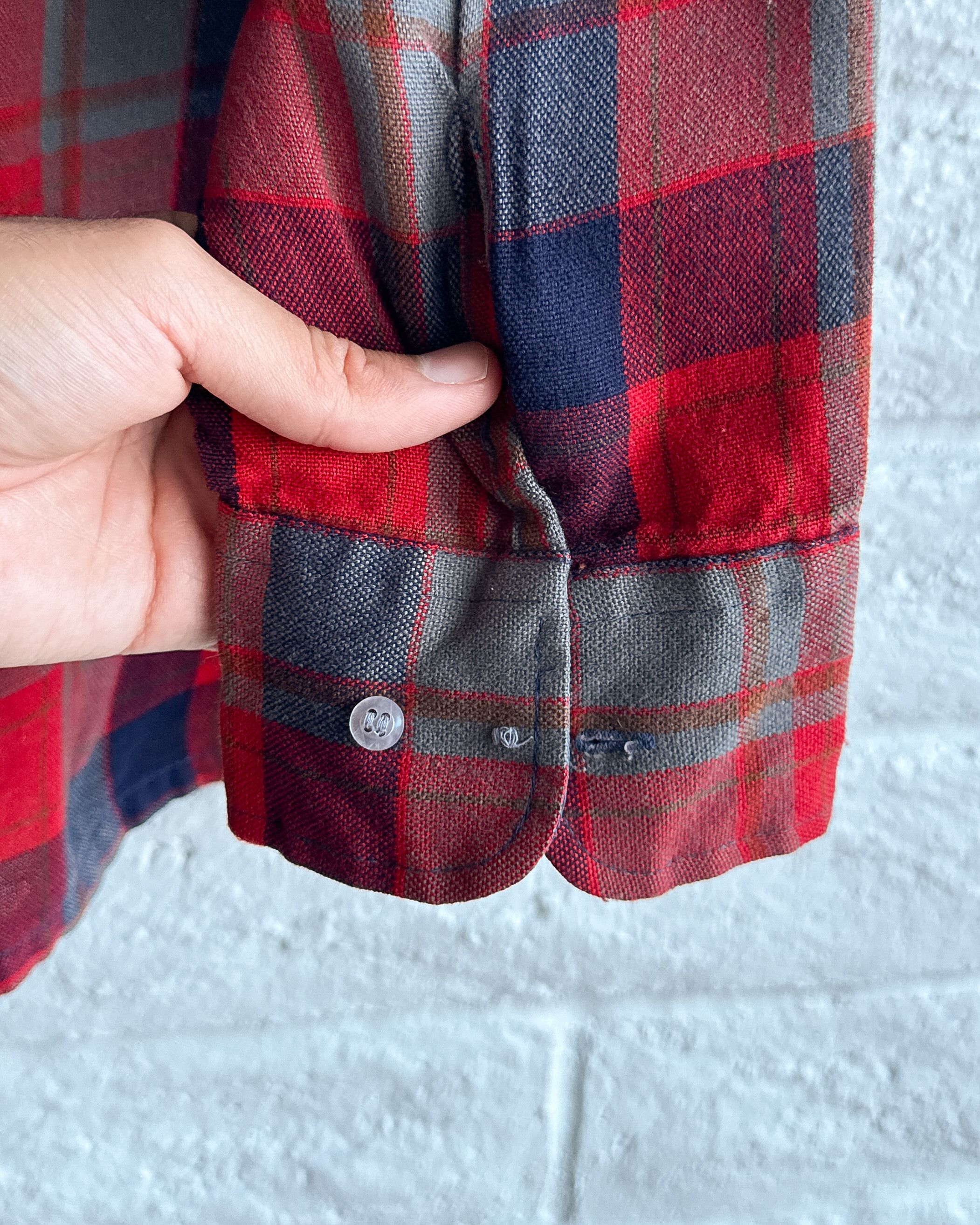 Vintage Vintage 1980s Back Packer Red Plaid Flannel Shirt XL Acrylic Size US XL / EU 56 / 4 - 8 Thumbnail