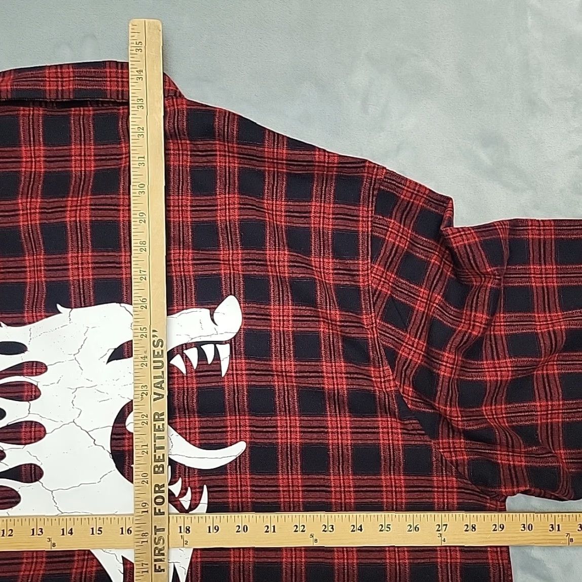 Vintage Kill Crew Shirt Men 2XL Red Porrada Series Flannel Martial Arts Mental health Button-Up Plaid Casual Size US XXL / EU 58 / 5 - 7 Thumbnail