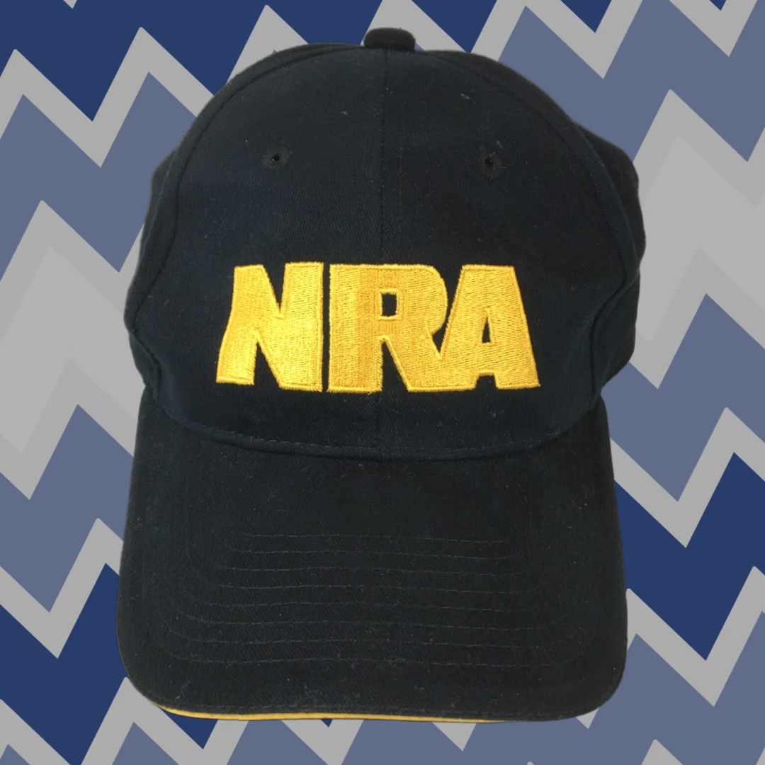 Vintage NRA Black Hat Baseball Cap Embroidered US Flag - Adjustable Strapback - Men - Black - Pre-owned EUC Size ONE SIZE - 1 Thumbnail