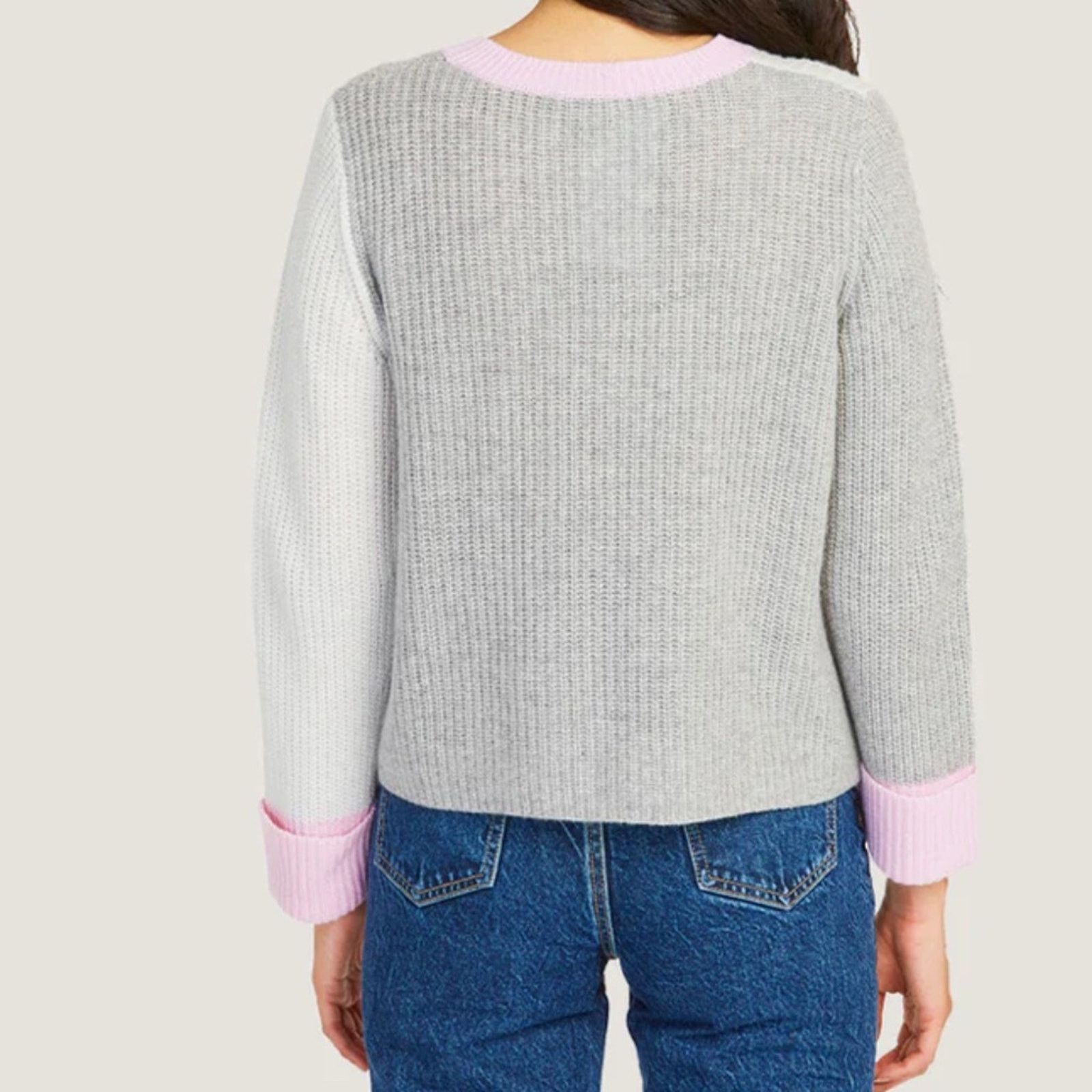 Autumn Cashmere Boxy Color Block Shaker Crew in Sweater from Autumn Cashmere Size XL / US 12-14 / IT 48-50 - 13 Thumbnail