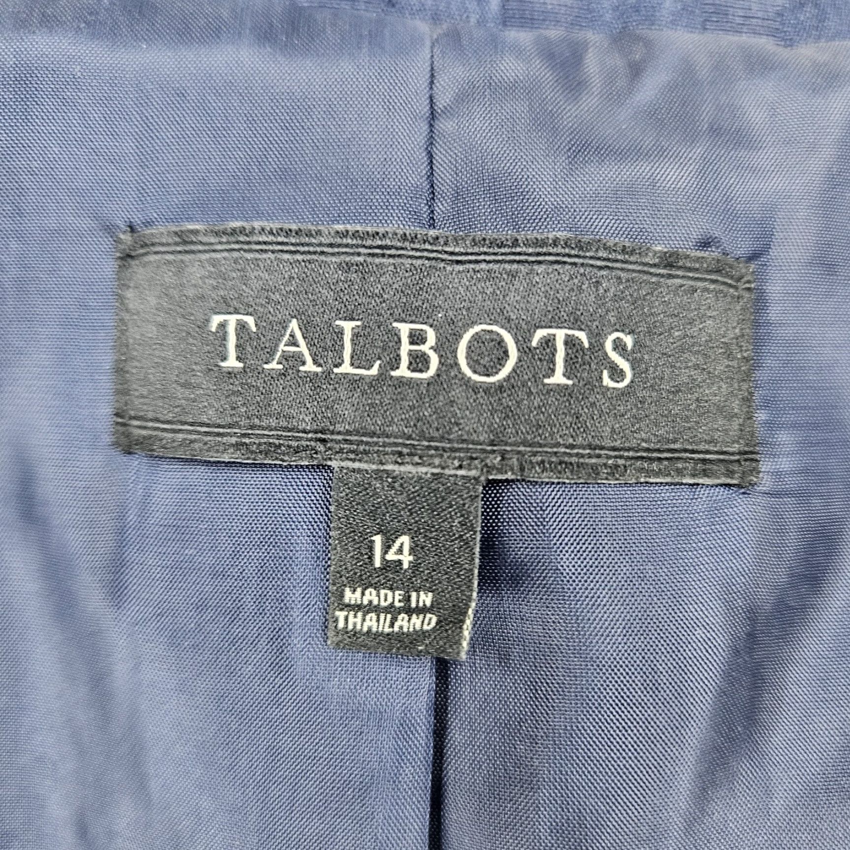Talbots Talbots Jacket Women Short 3/4 Sleeve Lined Collared Buttoned Cropped Navy Blue 14 Classic Preppy Size XL / US 12-14 / IT 48-50 - 3 Thumbnail