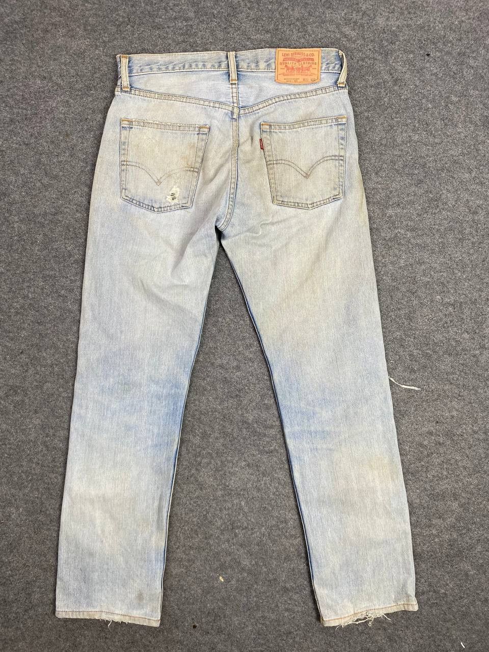 Levi's vintage levis 505 distressed denim nice design Size US 33 - 1 Thumbnail
