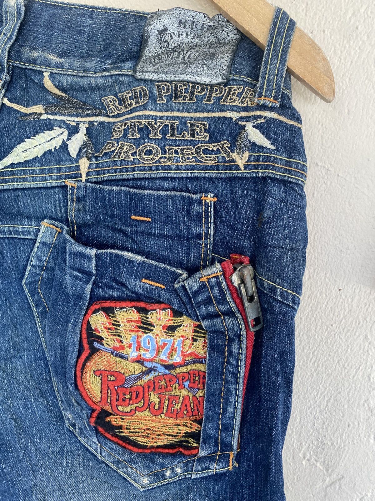 Le Grande Bleu (L.G.B.) RED PEPPER 2000s Denim Size US 32 / EU 48 - 7 Thumbnail