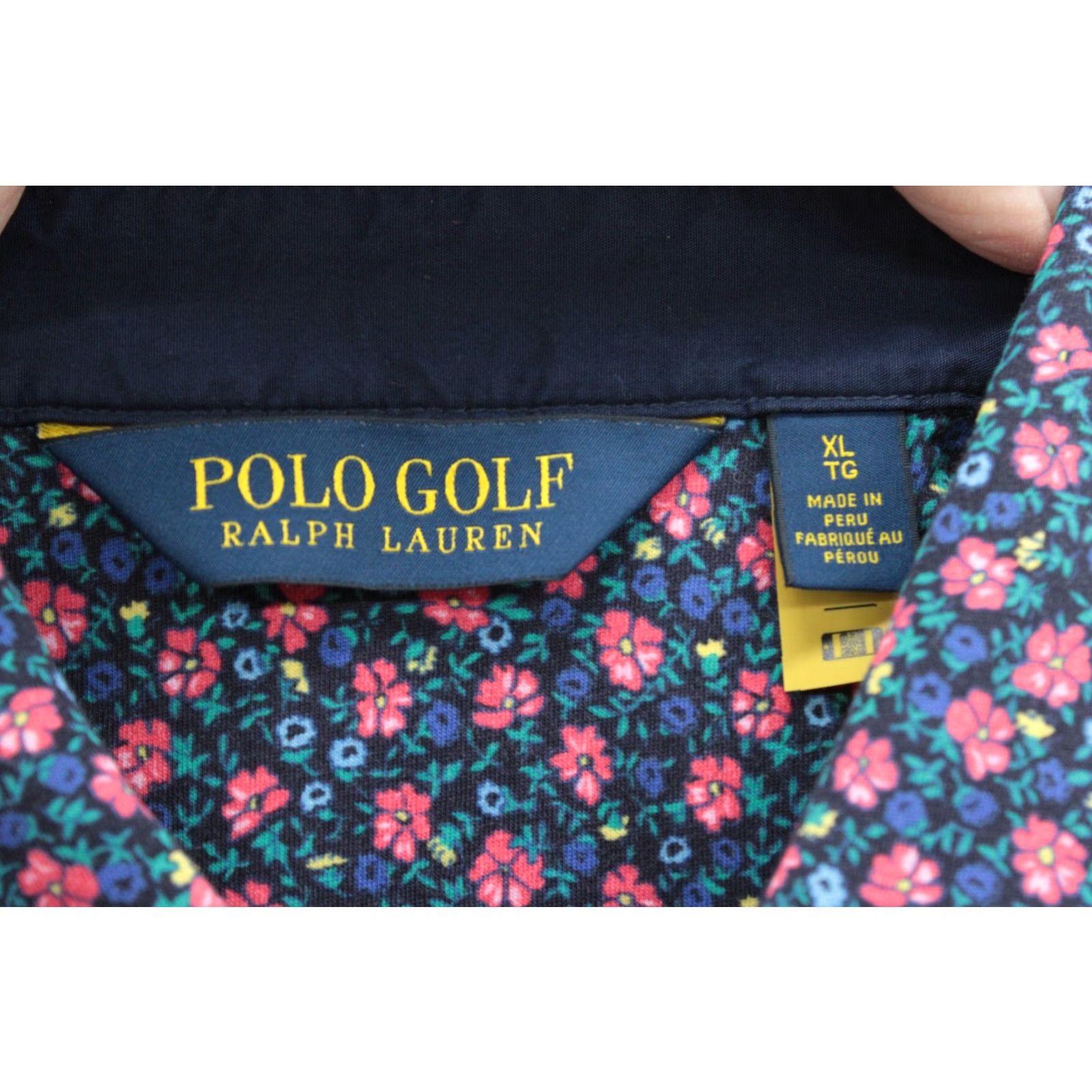 Polo Ralph Lauren VINTAGE Polo Ralph Lauren Polo Shirt Mens XL Blue Floral Hawaiian Preppy Vacation calico Size US XL / EU 56 / 4 - 6 Thumbnail