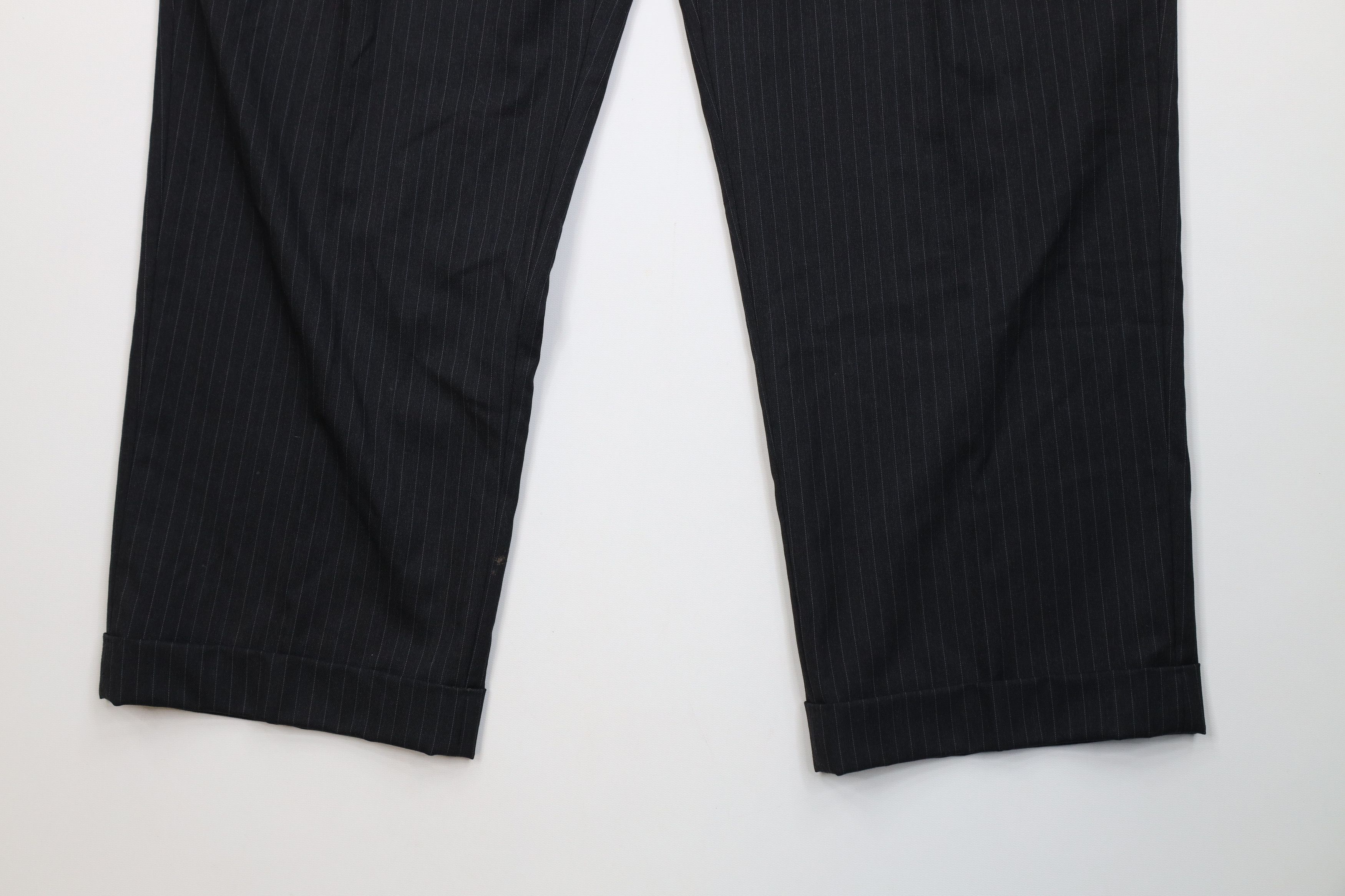 Vintage Vintage 90s Streetwear Wool Striped Wide Leg Chino Pants Size US 40 / EU 56 - 4 Thumbnail