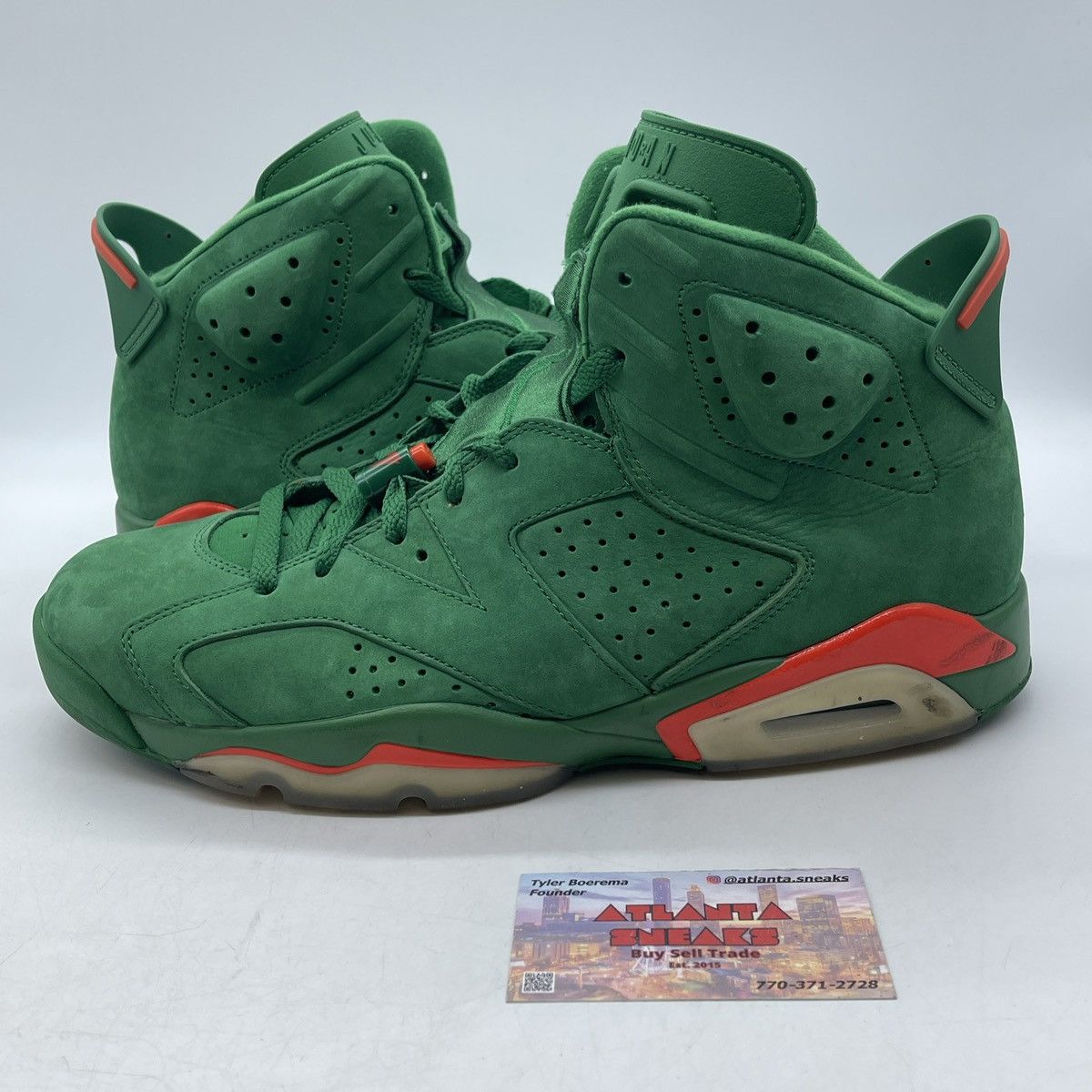 Air Jordan 6 green suede Gatorade
