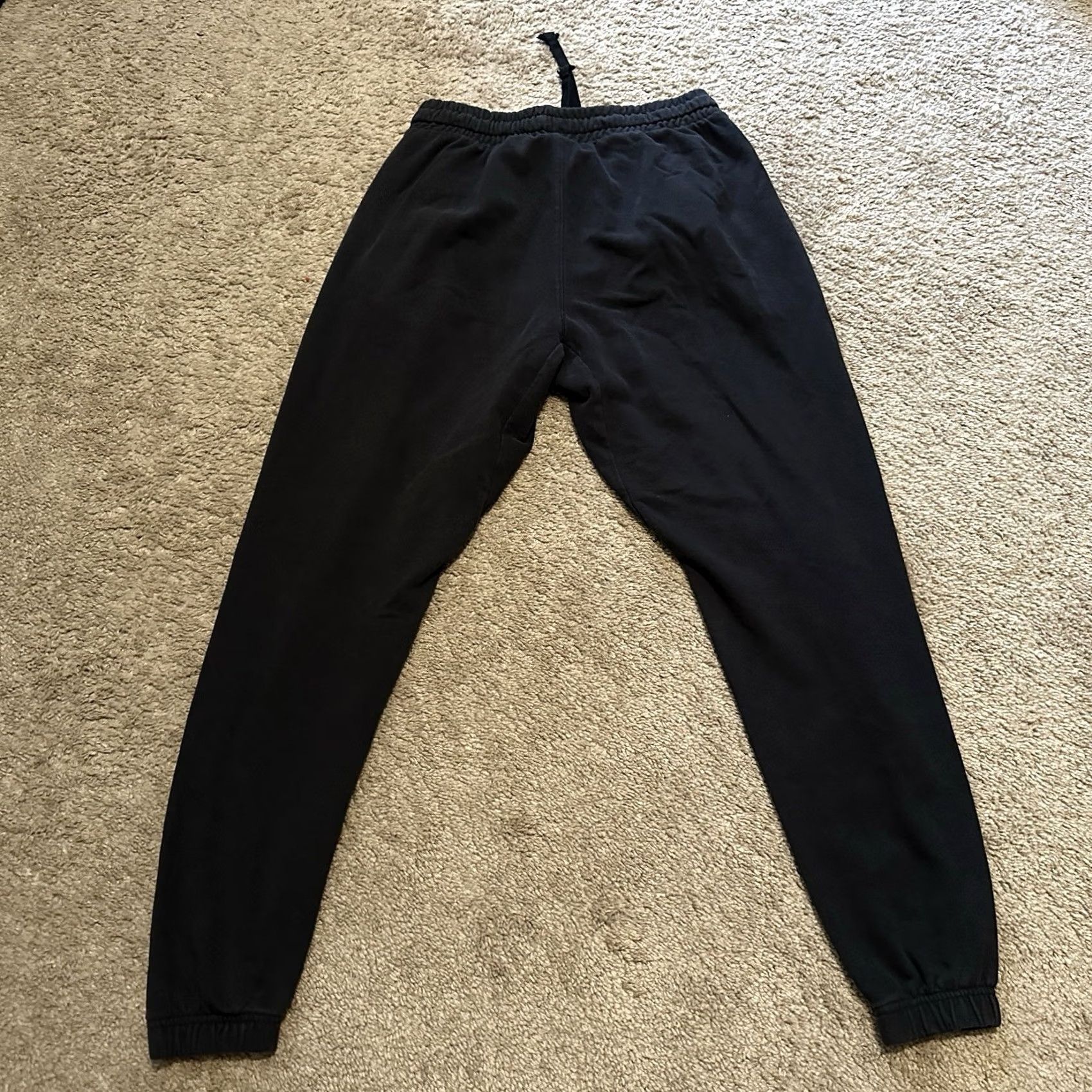 Gymshark Gymshark Sweatpants Mens M Elastic Waist Pockets Tapered Joggers Black Cotton Fleece Gym Sports Athleisure Logo Regular Inseam 27in Tailored Size US 31 - 4 Thumbnail