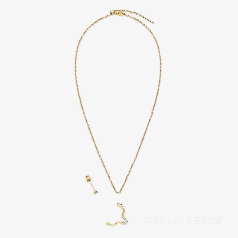 Fendi o1loc1c0824 Size: OS / Astrology Necklace in Golden Size ONE SIZE - 2 Thumbnail