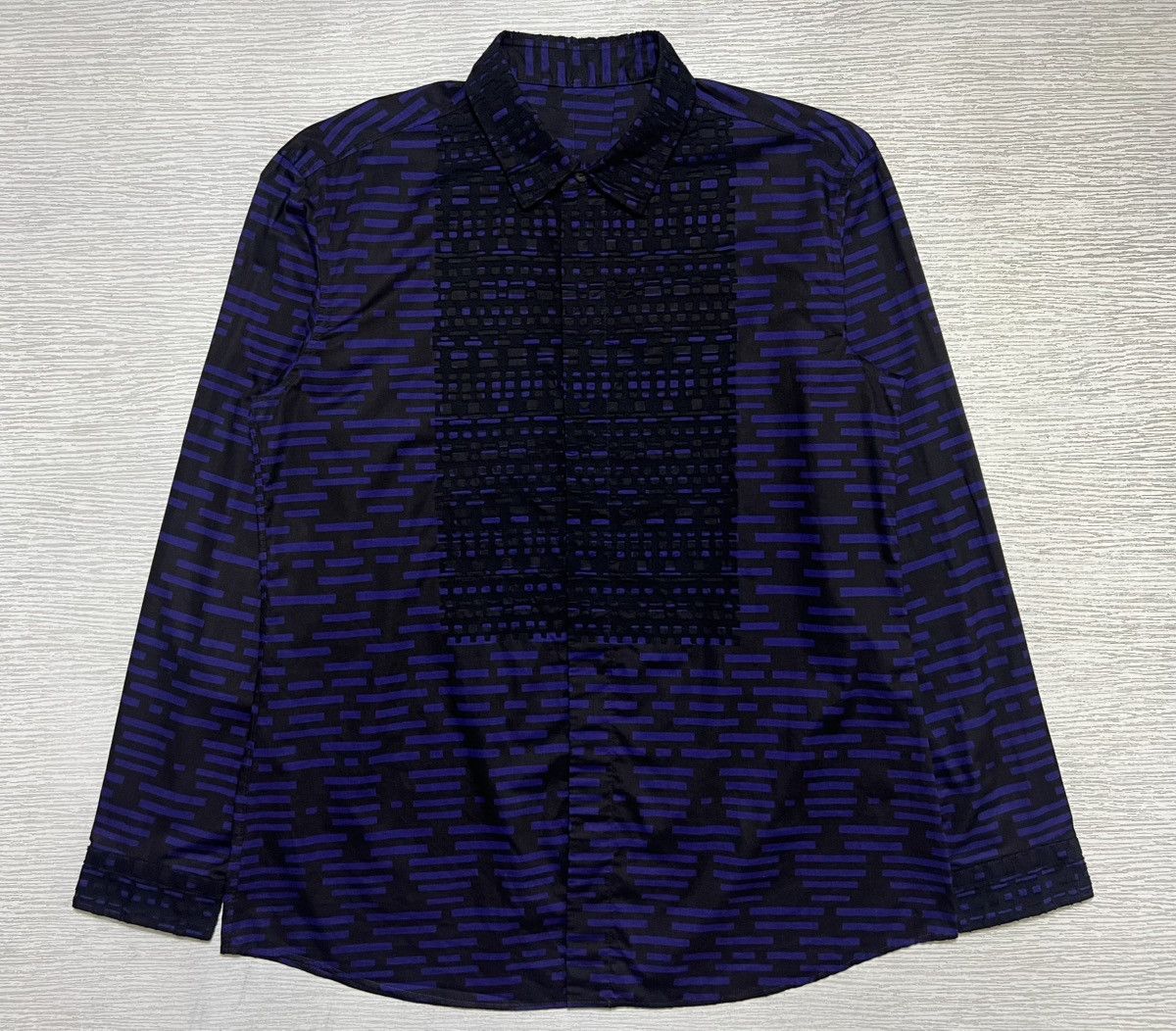 Issey Miyake Issey Miyake Men - Geometric Pattern Longsleeve Shirt Size US L / EU 52-54 / 3 - 1 Thumbnail