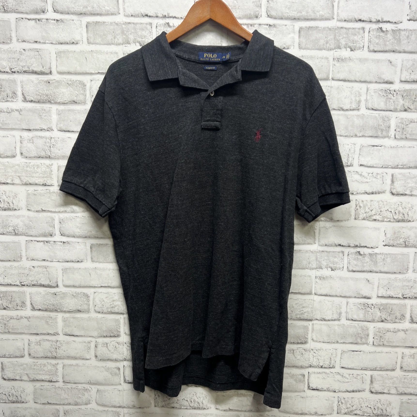 Polo Ralph Lauren VINTAGE Polo Ralph Lauren Gray Polo Shirt Mens L Classic Fit Size US L / EU 52-54 / 3 - 2 Thumbnail