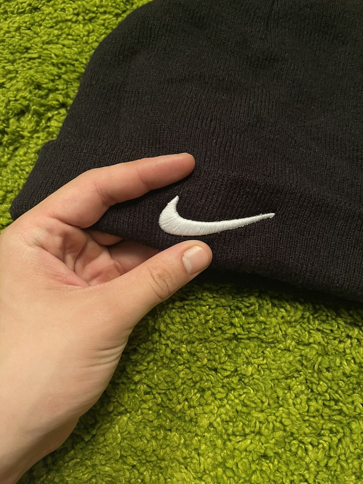 Nike × Vintage Nike 2000s vintage Y2K swoosh logo beanie hat Size 32 - 3 Thumbnail