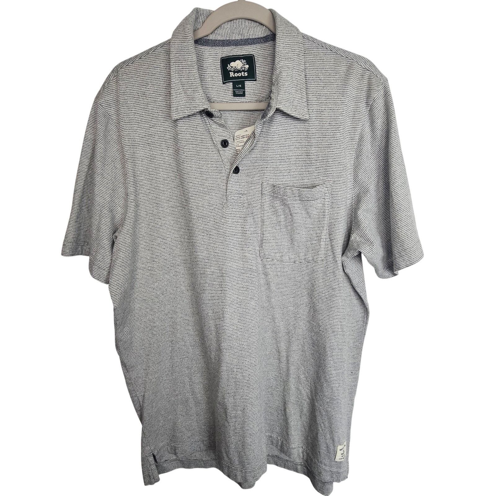 Roots Roots Men Striped Jersey Polo Shirt Size L Minimalist Casual Size US L / EU 52-54 / 3 - 1 Thumbnail