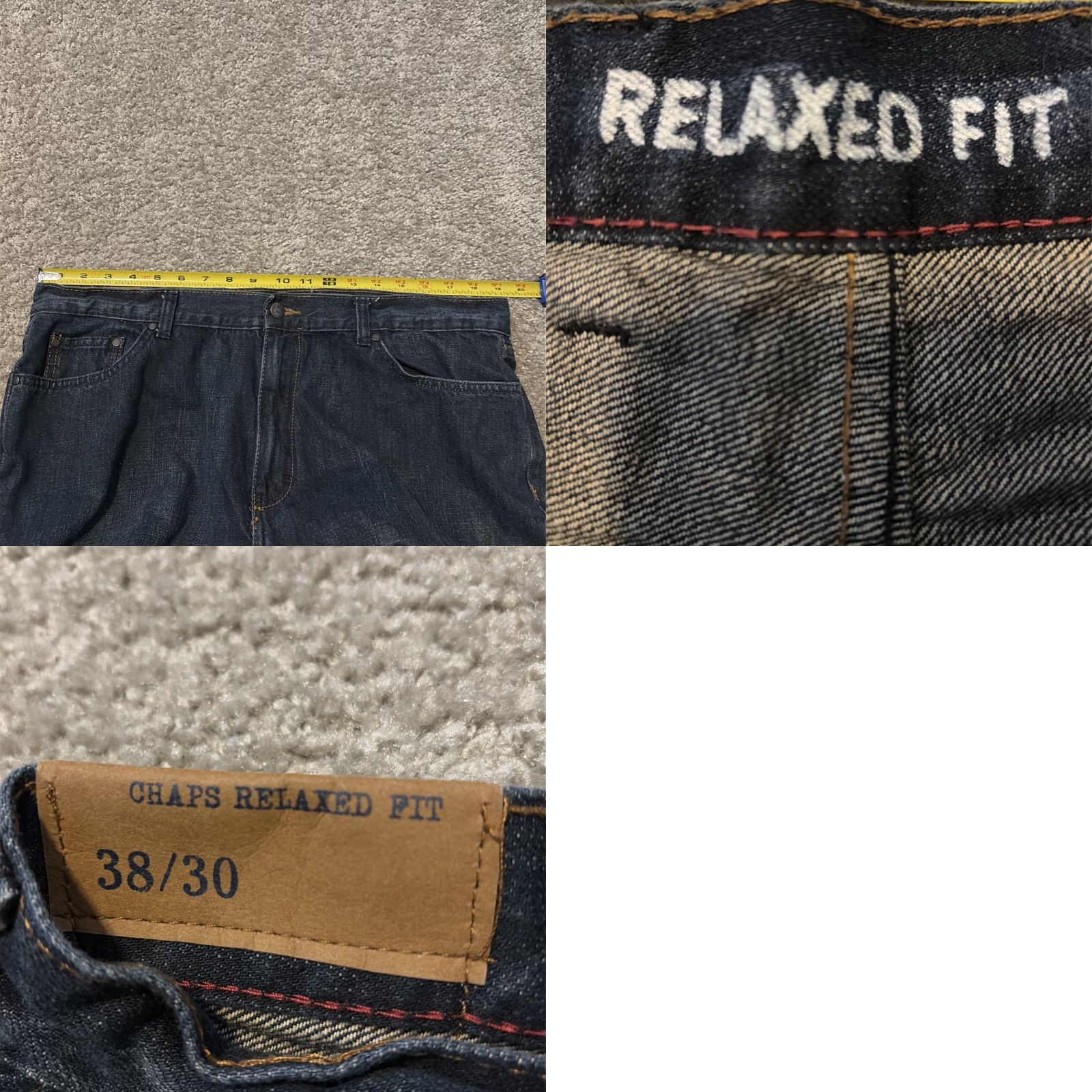 Chaps Chaps Ralph Lauren Jeans Dark Wash Relaxed Fit 38x30 Denim Men Blue Size US 38 / EU 54 - 8 Thumbnail