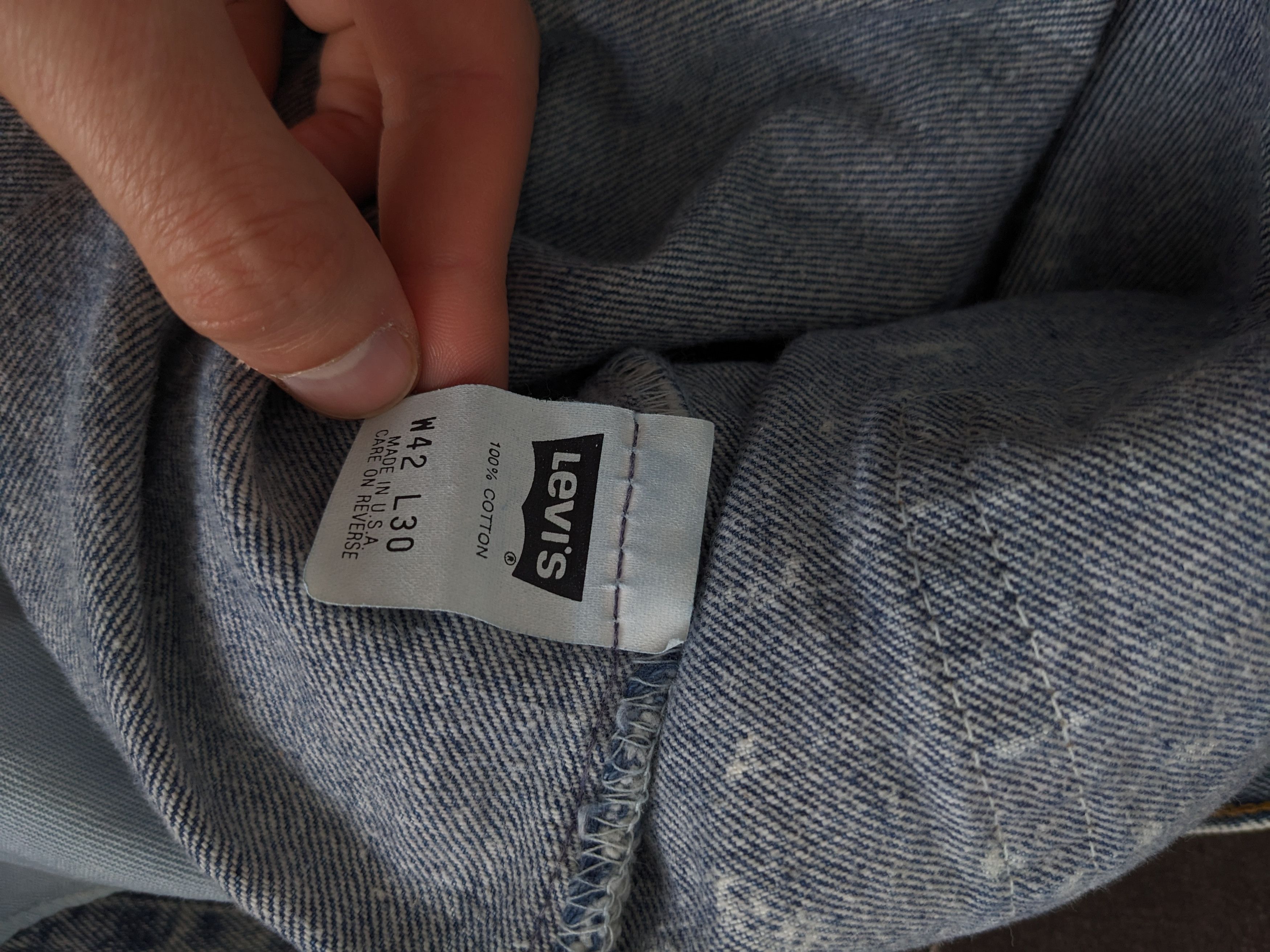 Levi's × Vintage Levi's 501 90s Vintage Rare Jeans Denim USA Made Washed W 42 Size US 42 / EU 58 - 10 Thumbnail