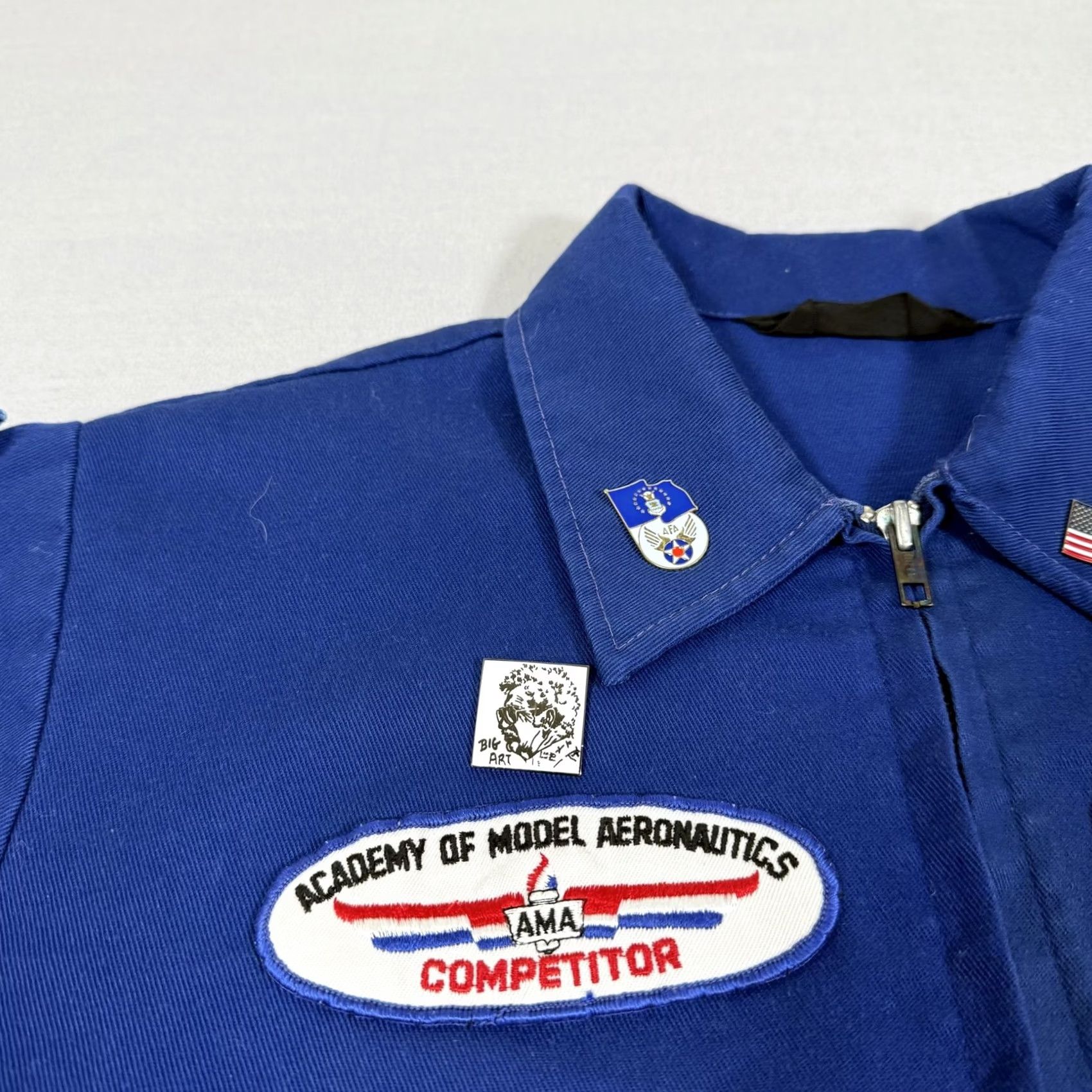 Vintage VINTAGE SIG Fly With SIG Jacket Mens M Blue Embroidered Logo Zipper Short Coat Patrotic Aviation Size US M / EU 48-50 / 2 - 3 Thumbnail