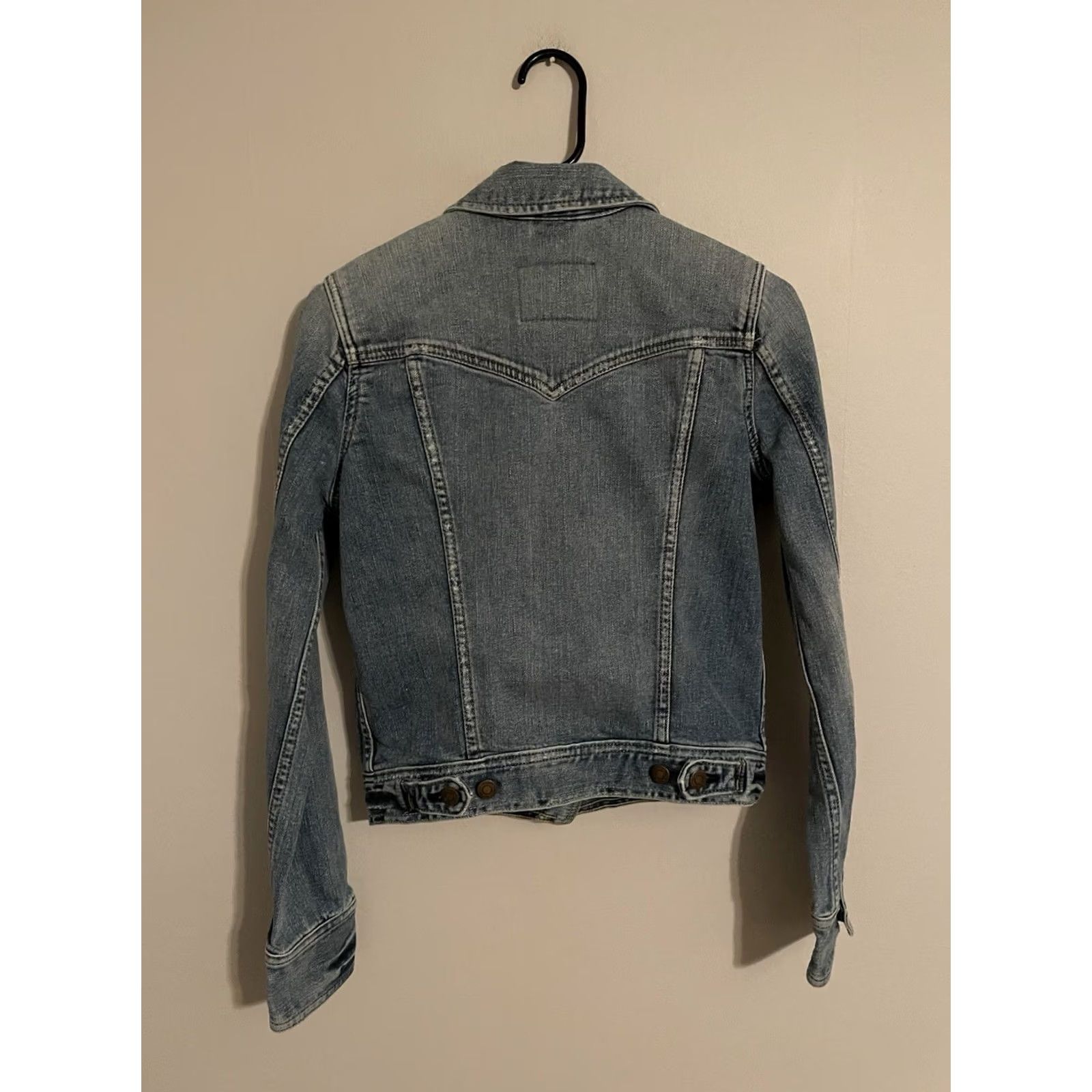 Abercrombie & Fitch VINTAGE Abercrombie & Fitch Jacket Denim Jean Trucker Women's Small Blue Y2K Size 28" / US 6 / IT 42 - 4 Thumbnail