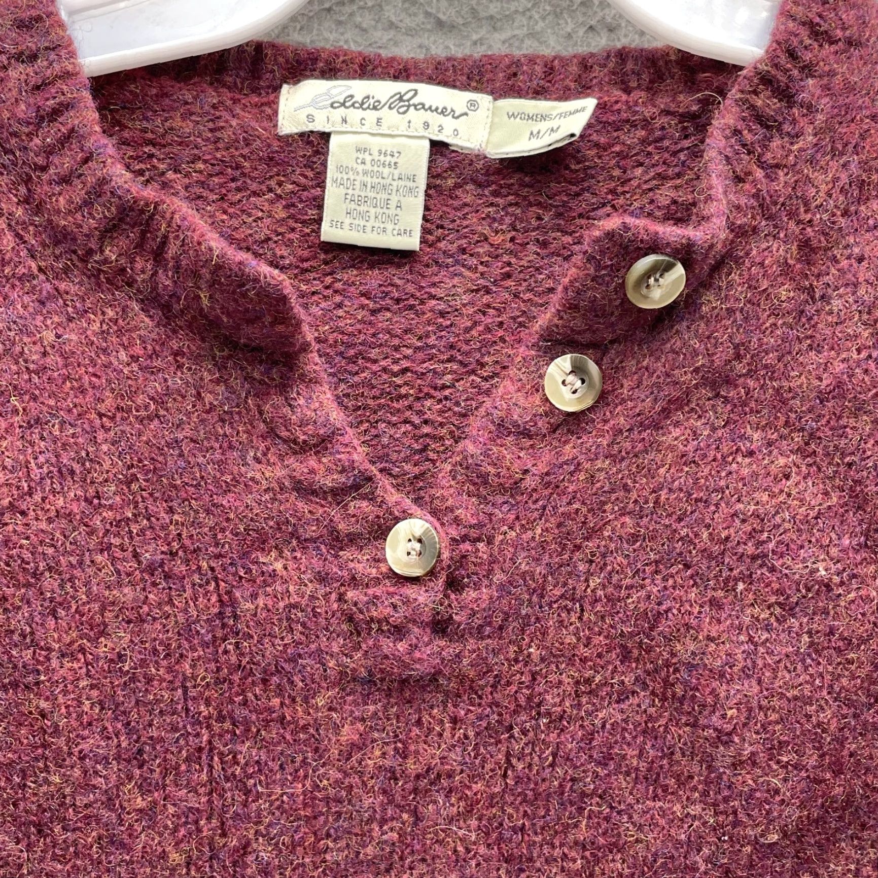 Eddie Bauer VTG Eddie Bauer 100% Wool Henley Sweater Women's Med Academia Gorpcore Cabin 90s Shirt Womens M Red 90s Gorpcore Cabin Size M / US 6-8 / IT 42-44 - 4 Thumbnail