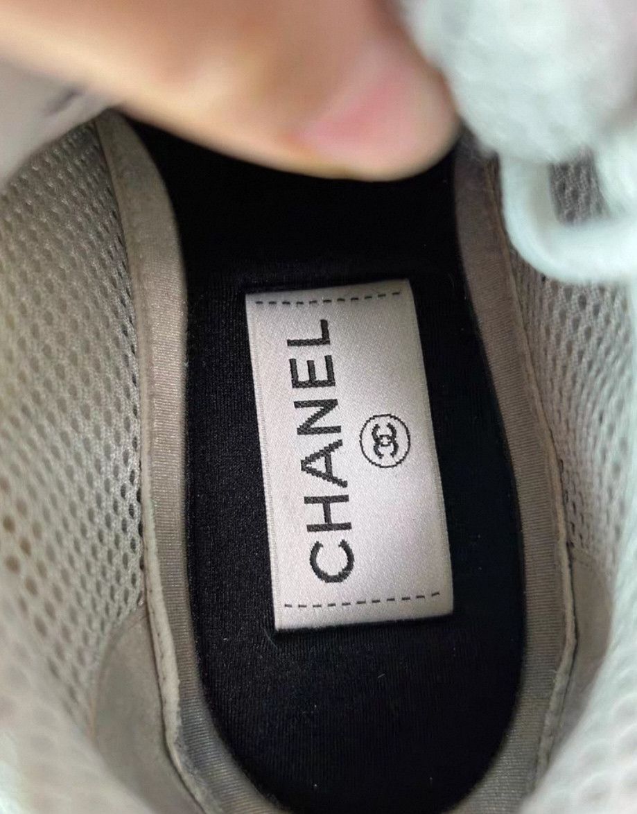 Chanel Chanel Colour-blocked logo lace-thed casual sneakers Size US 6 / IT 36 - 6 Thumbnail