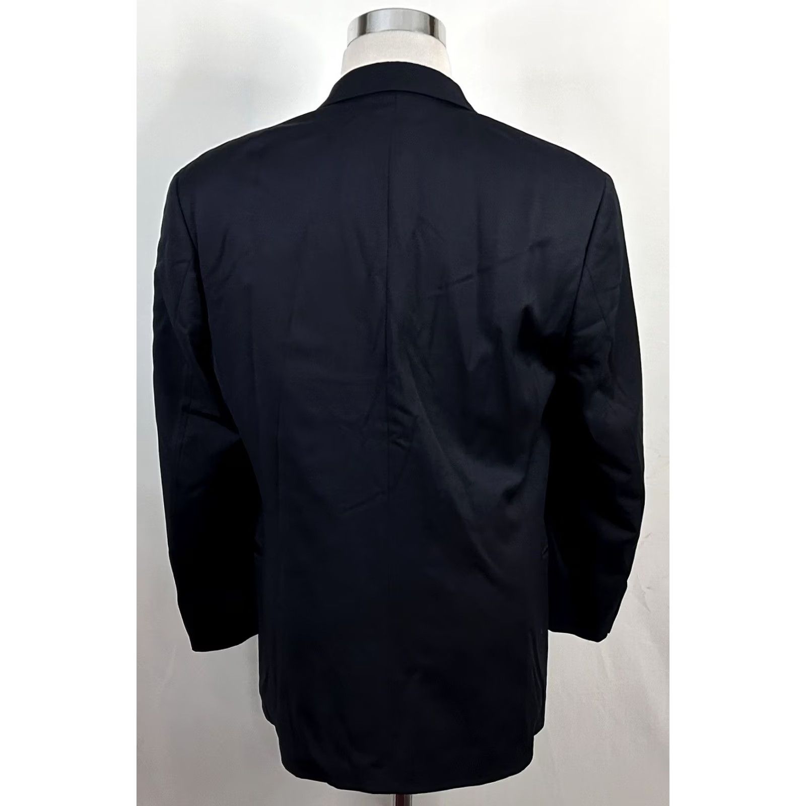 Hugo Boss HUGO BOSS Sport Coat 38R Wool Three-Button Dark Navy Navy Blue 110s Loro Piana Notch Lapel Single-Breasted Men Regular Jacket Coat Size US XS / EU 42 / 0 - 7 Thumbnail