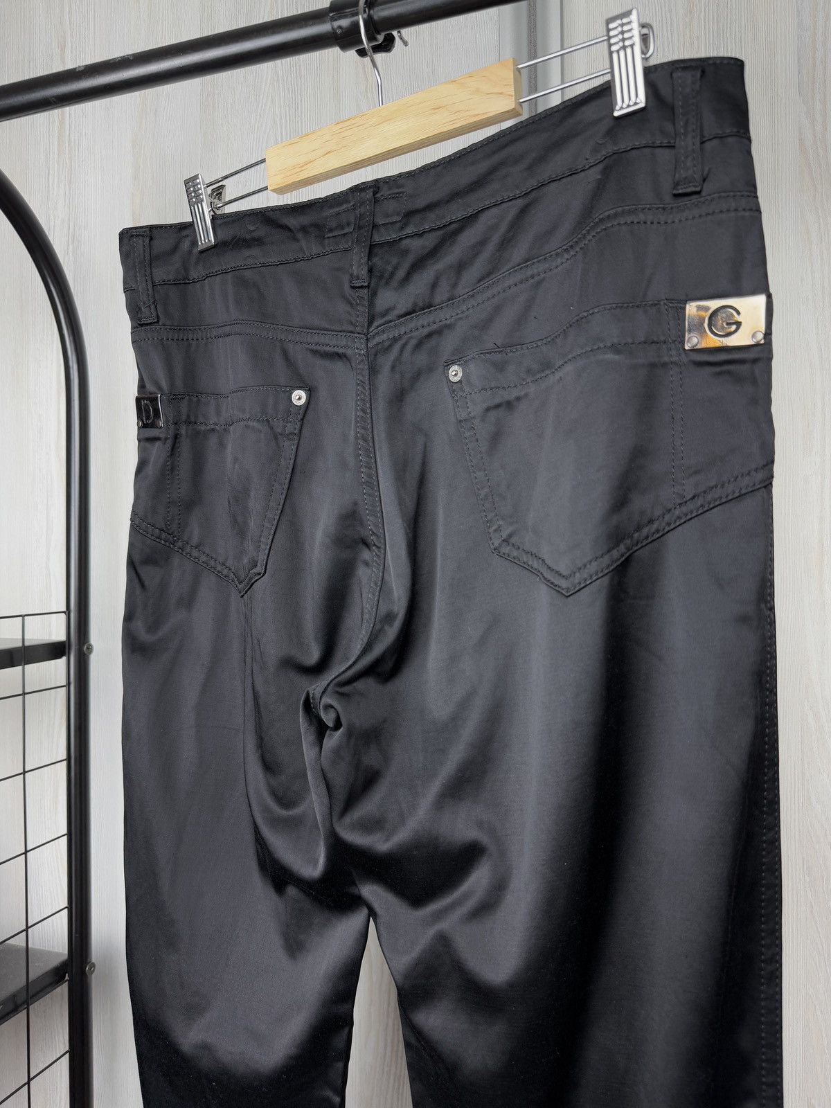 Dolce & Gabbana Dolce & Gabbana vintage black nylon flared wide pants hype Size US 34 / EU 50 - 10 Thumbnail