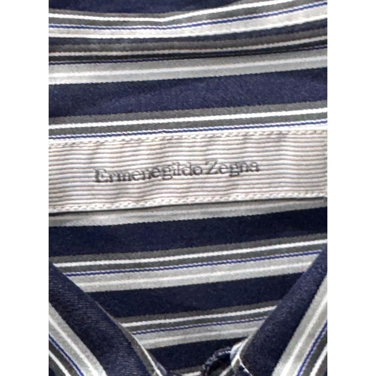 Ermenegildo Zegna Zegna Italy Stripe LONG SLEEVE SHIRT 2XL XXL Men Multicolor - MINT, Ermenegildo Zegna Size US XXL / EU 58 / 5 - 2 Thumbnail