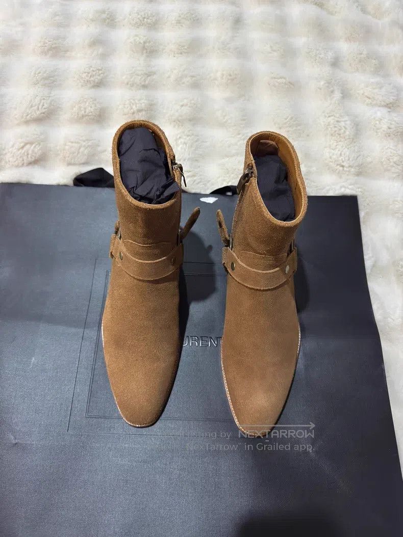 Saint Laurent Paris Saint Laurent Paris Suede Chelsea Boots with Buckle Size US 8.5 / EU 41-42 - 5 Thumbnail