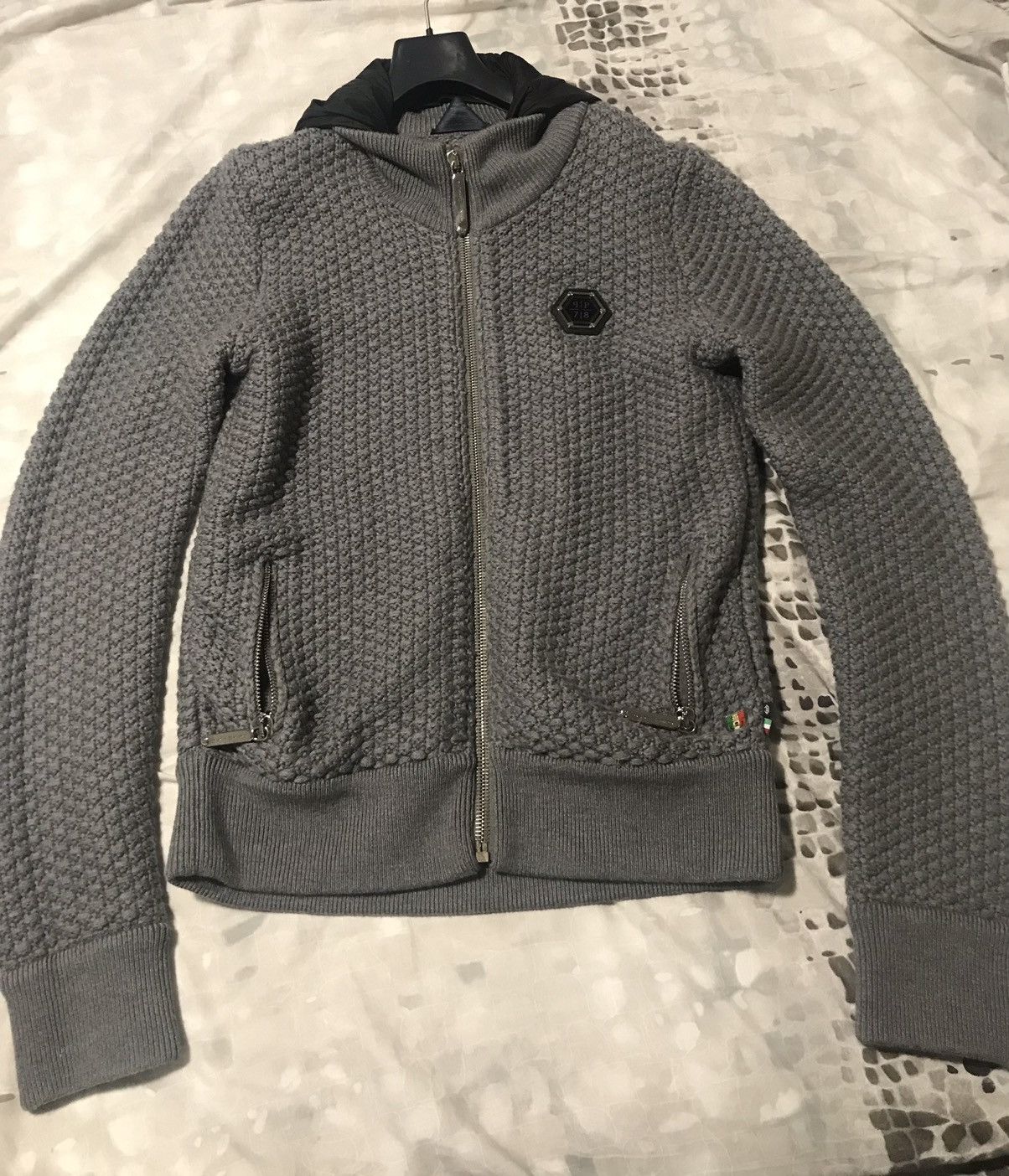 Philipp Plein Philipp Plein grey cardigan jacket Size US XL / EU 56 / 4 - 1 Thumbnail