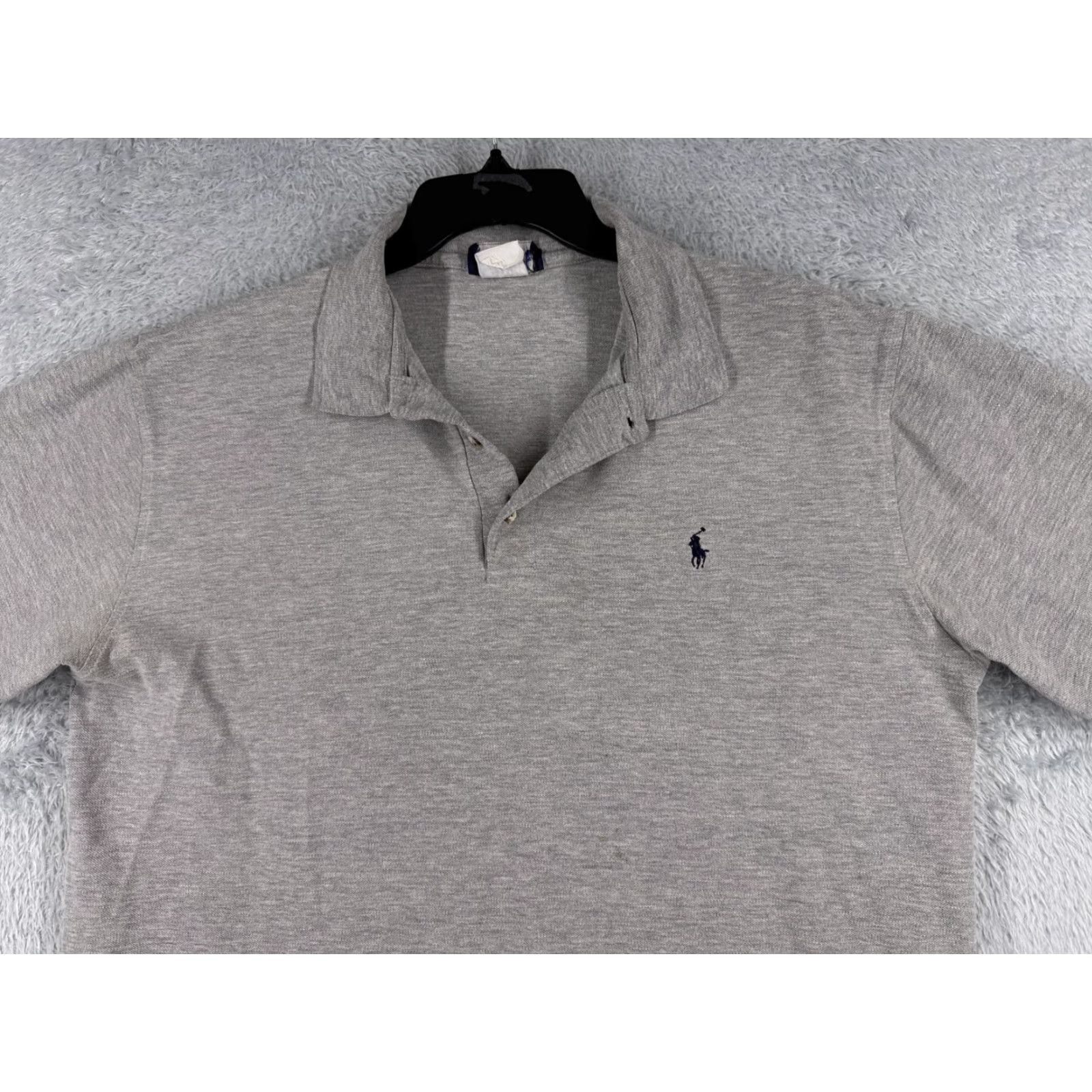 Ralph Lauren VINTAGE Ralph Lauren Polo Shirt Mens Large Gray 70s Cotton Knit Short Sleeve Size US L / EU 52-54 / 3 - 4 Thumbnail