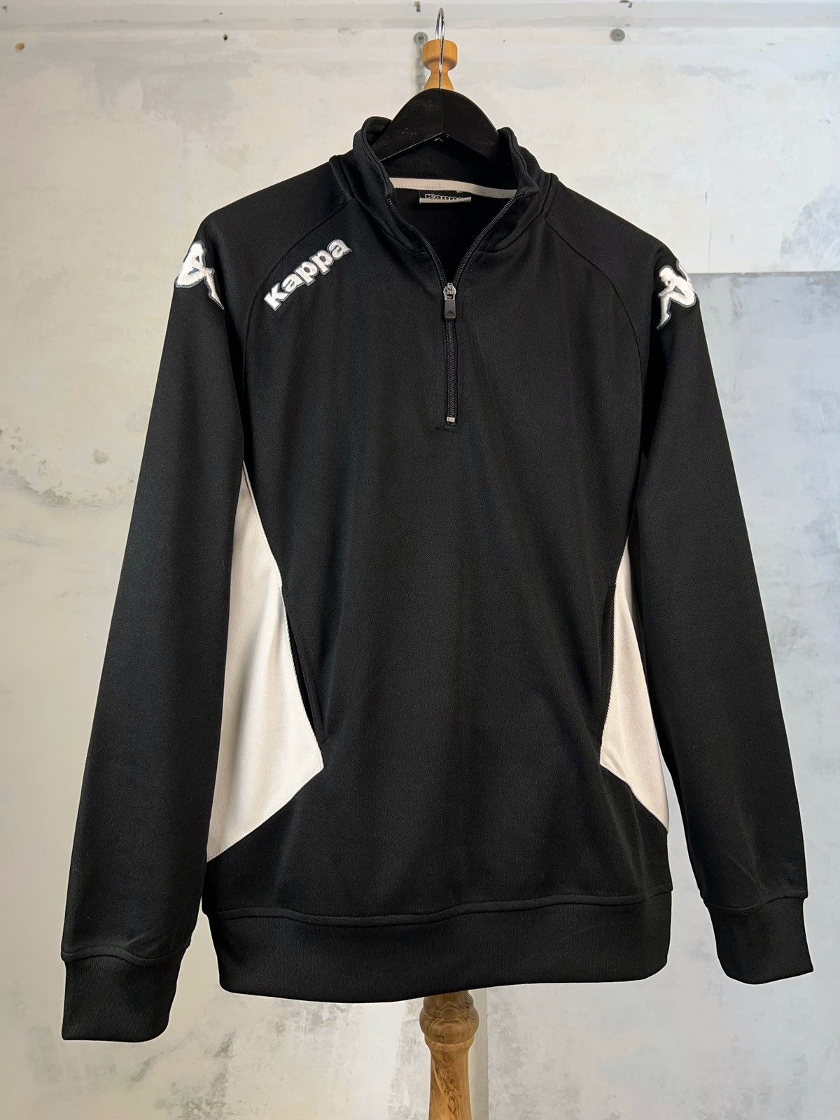 Kappa Vintage Kappa Black Half Zip Jacket Size S - M Size US M / EU 48-50 / 2 - 1 Thumbnail