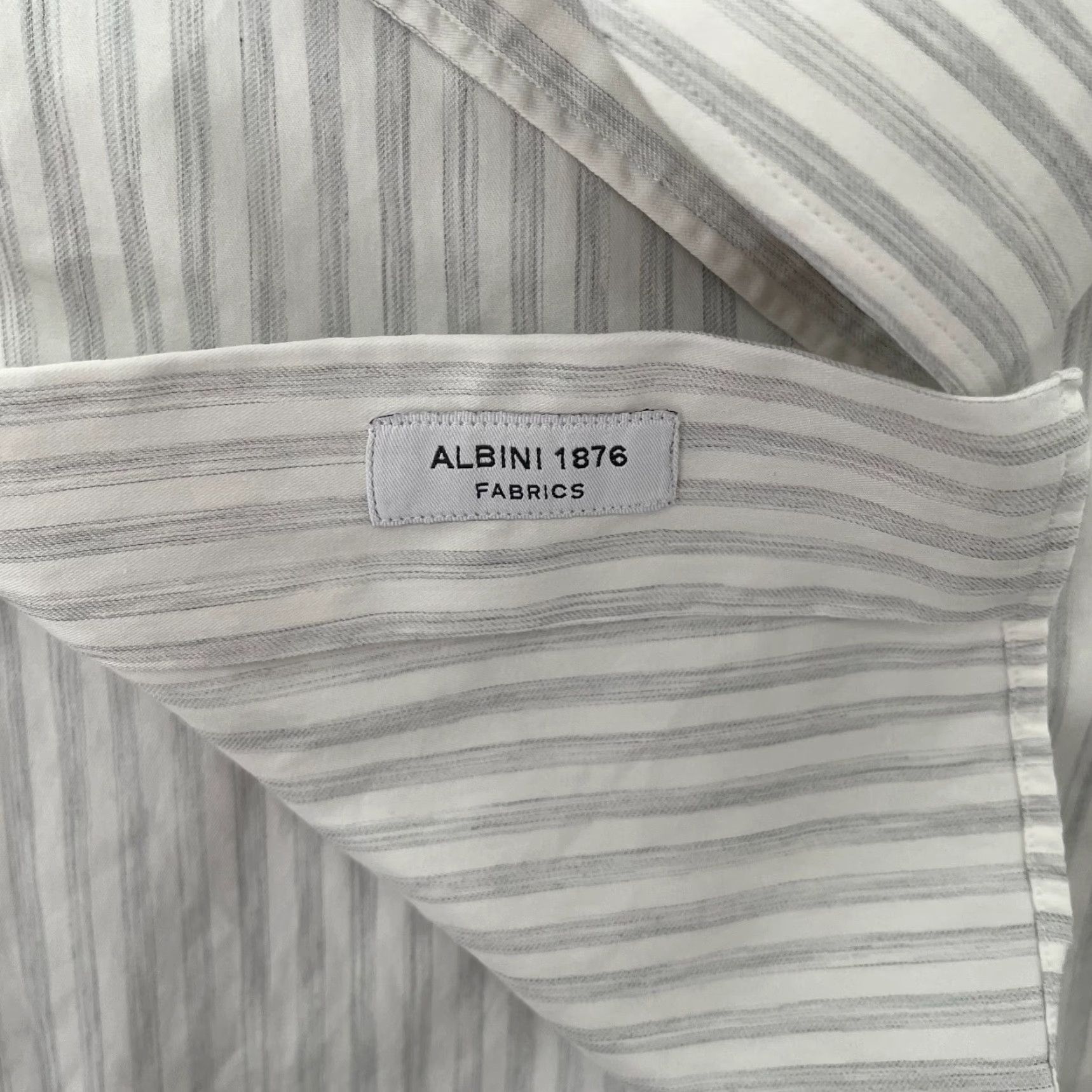 Suitsupply Vintage Suitsupply Shirt Men's Large White Gray Button-Up Long Sleeve Cotton Classic City 90s Size US L / EU 52-54 / 3 - 6 Thumbnail