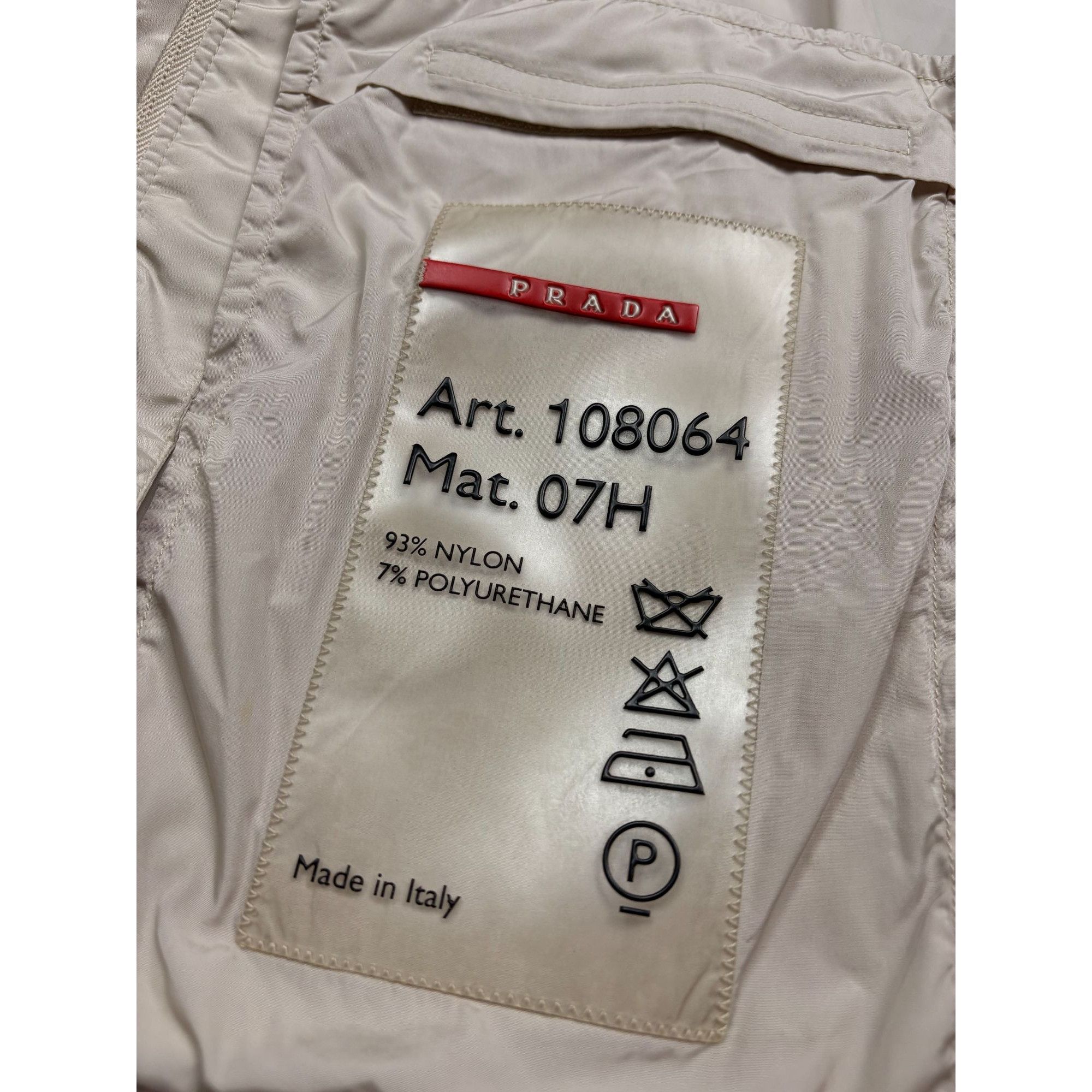 Prada Authentic PRADA Milano Vintage Nylon Women Jacket Beige - Si Size S / US 4 / IT 40 - 13 Thumbnail