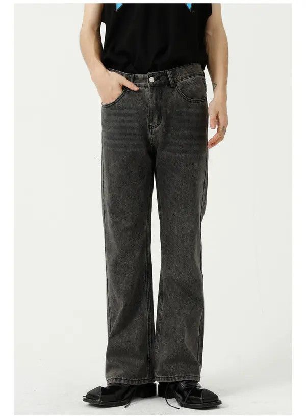 VIBE Gray retro straight-leg micro-flared jeans Size US 30 / EU 46 - 7 Thumbnail