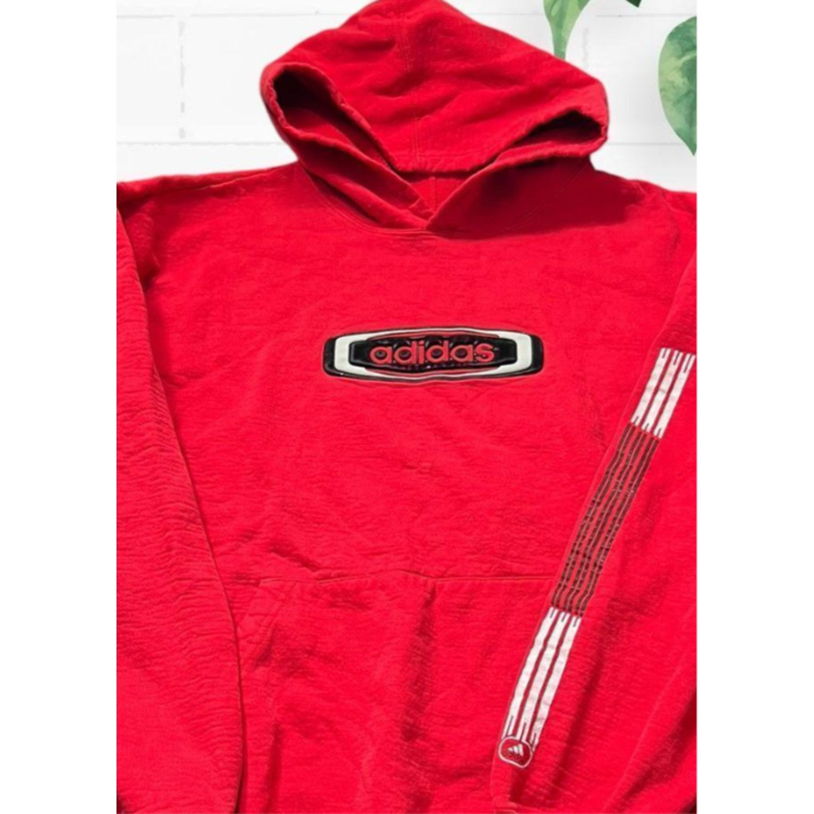 Adidas Vtg adidas red hoodie Size US M / EU 48-50 / 2 - 2 Thumbnail