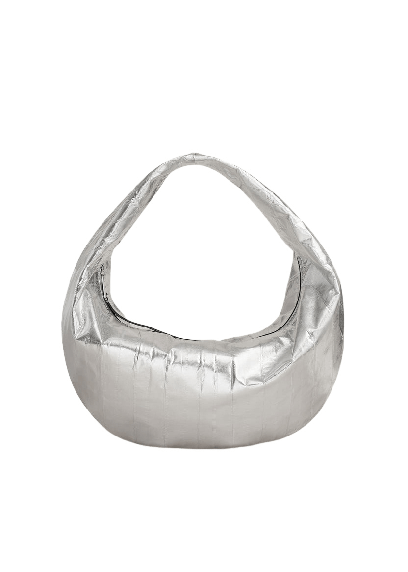 KHAITE KHAITE Olivia Medium Silver Eel Leather Hobo New Auth Size ONE SIZE - 5 Thumbnail