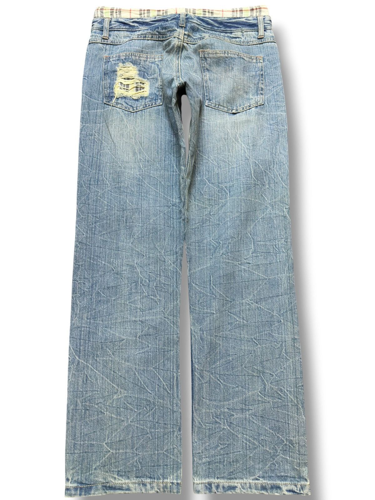 Kapital Vintage Japanese Brand Double Waist Grunge Distressed Denim Size US 30 / EU 46 - 3 Thumbnail