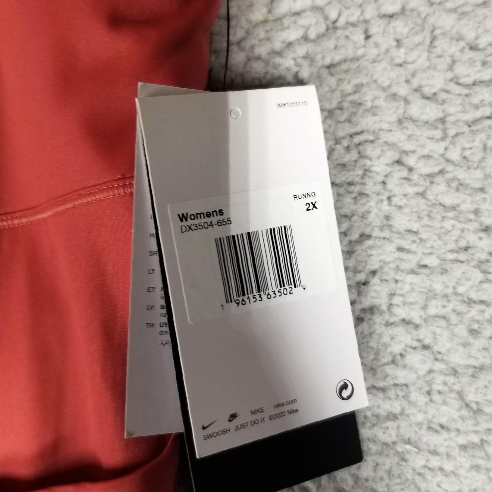 Nike Nike Go Dri-FIT Running Leggings Womens 2X Plus Coral Pink Zip Pockets High Rise Activewear 27.5 Inseam Mens? No gender: Women Size 40" / US 18 - 3 Thumbnail