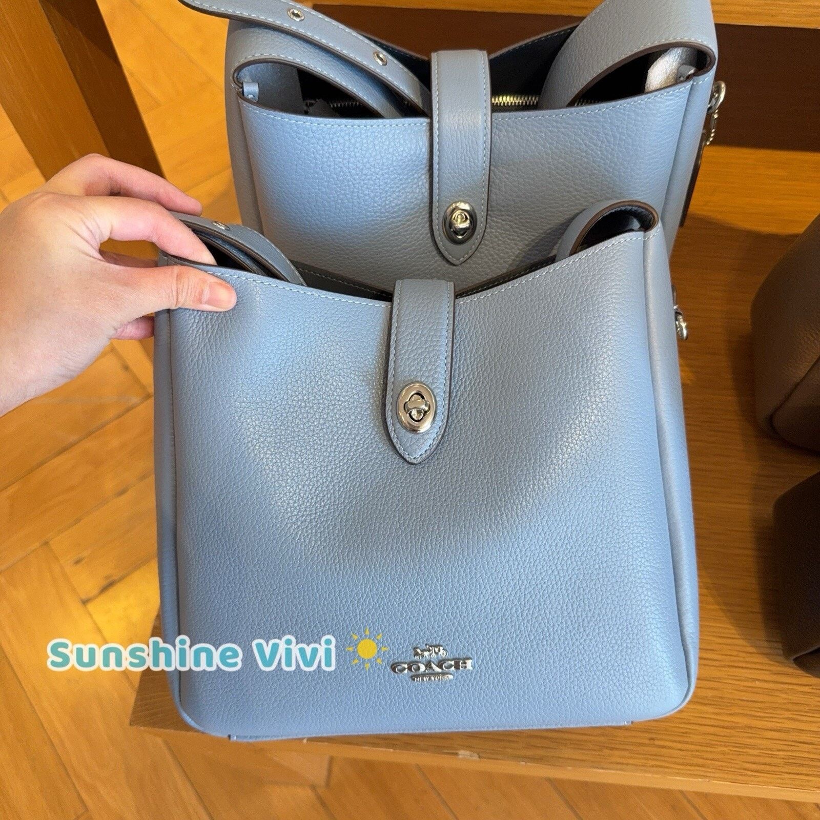 NWT Coach Hadley Crossbody Bag Leather CW002 Bluebell