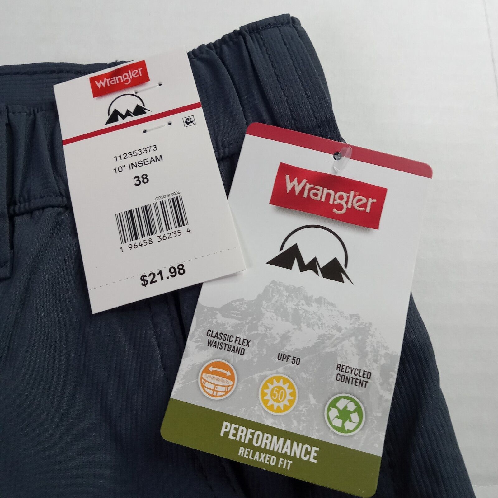 Wrangler Wrangler Cargo Shorts Relaxed Fit Men's 38 Blue 10” inseam Size US 38 / EU 54 - 2 Thumbnail