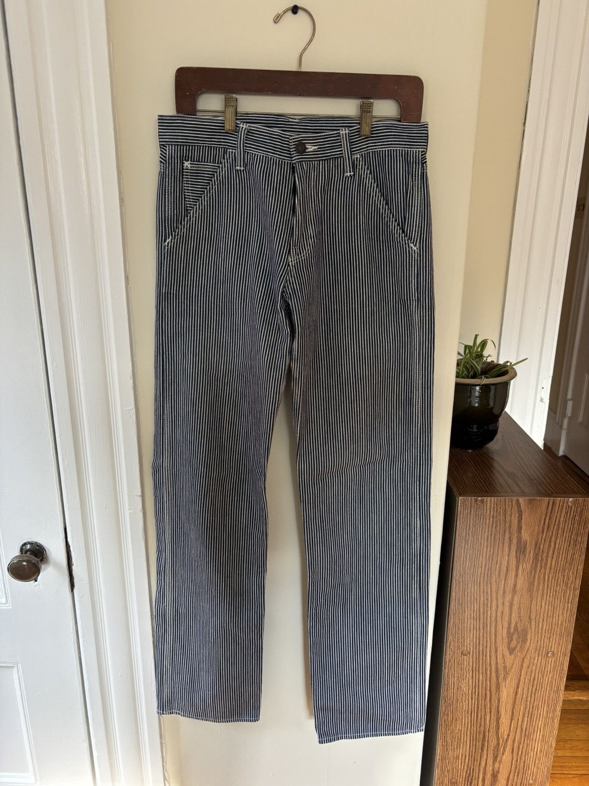 The Flat Head Union Made Hickory Stripe Jeans Size 30 PN-07W Japan Size US 31 - 1 Thumbnail