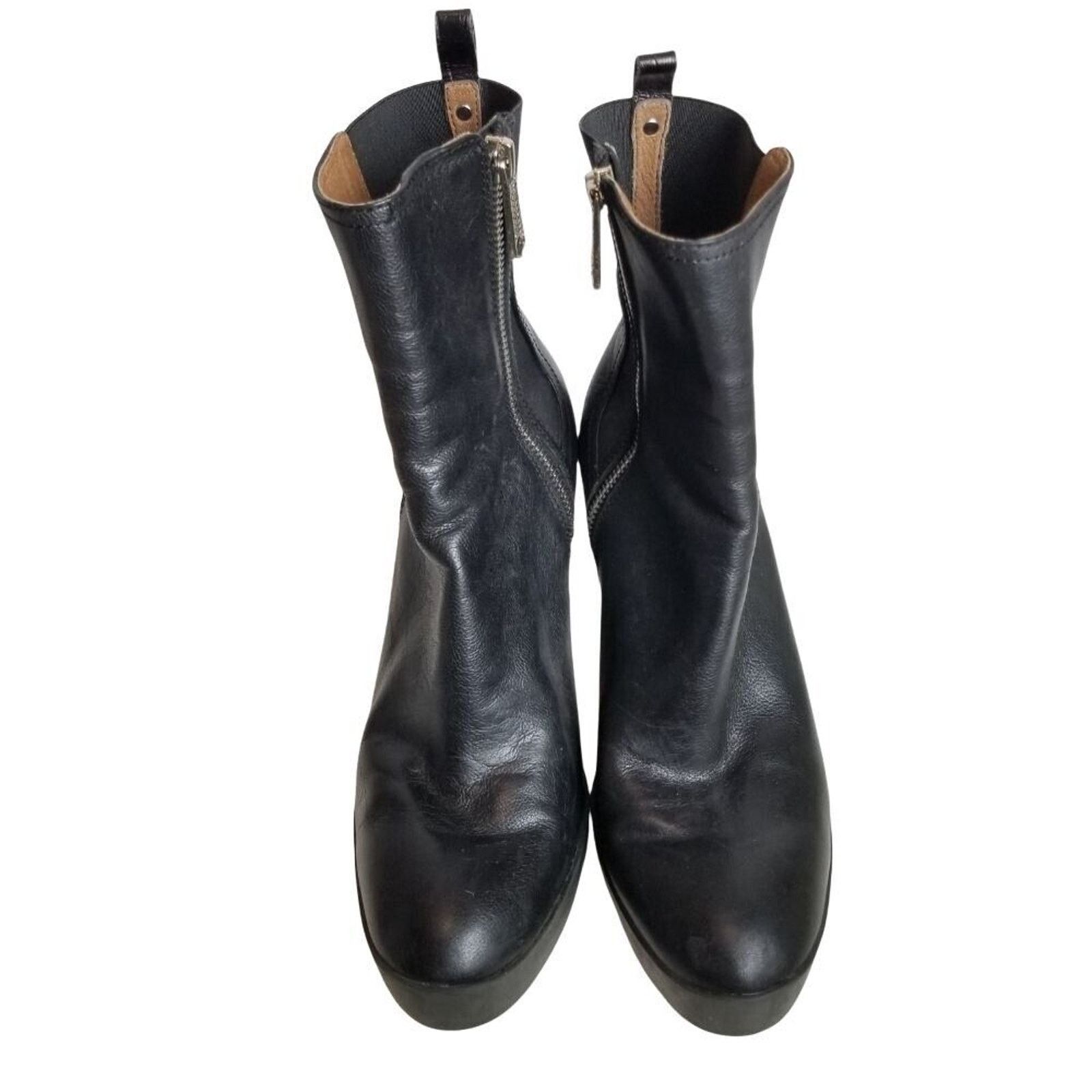 Donald Pliner Donald J Pliner Womens Milan Black Leather Heeled Boots 8.5M Size US 8.5 / IT 38.5 - 3 Thumbnail