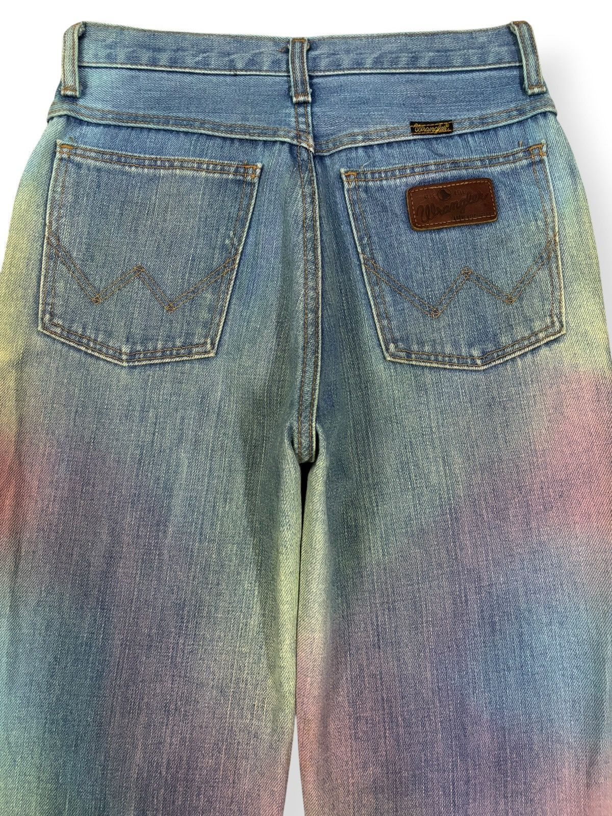 Wrangler Vintage Y2K Wrangler Rainbow Tie Dye Flare Bell Bottom Jeans Size 26" / US 2 / IT 38 - 9 Thumbnail