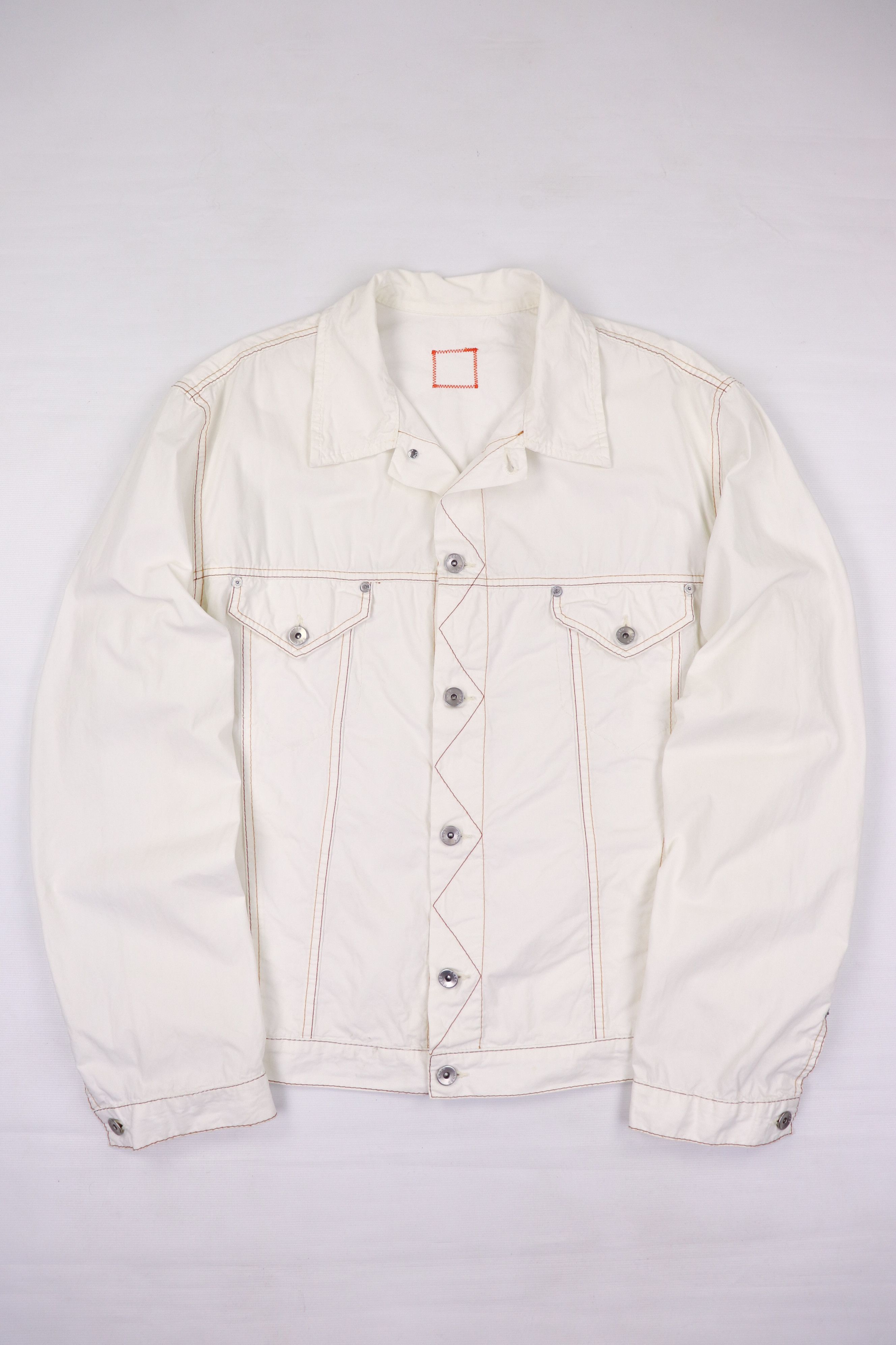 Hugo Boss Hugo Boss Vintage White Cotton Trucker Jacket Size US XL / EU 56 / 4 - 1 Thumbnail