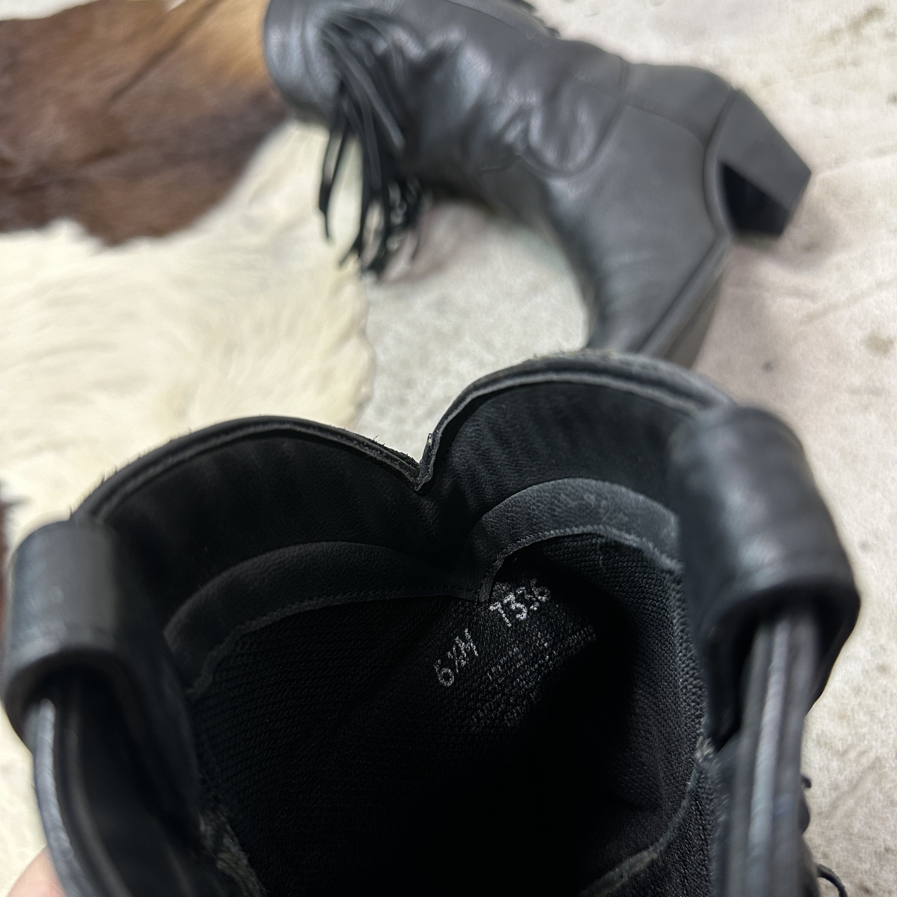Vintage Vintage Leather Western Fringe Cowboy Boots Y2K Size US 7.5 / IT 37.5 - 8 Thumbnail
