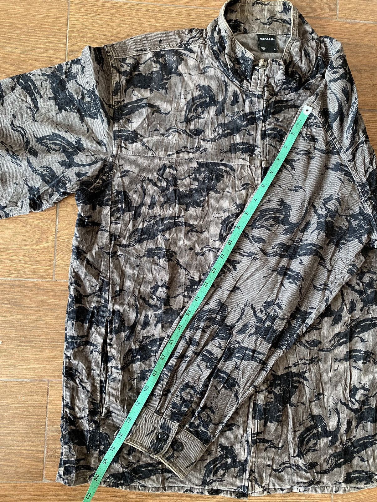 If Six Was Nine Y2k IMPALA CORDUROY ZIPPER LONG SHIRT Size US L / EU 52-54 / 3 - 18 Thumbnail
