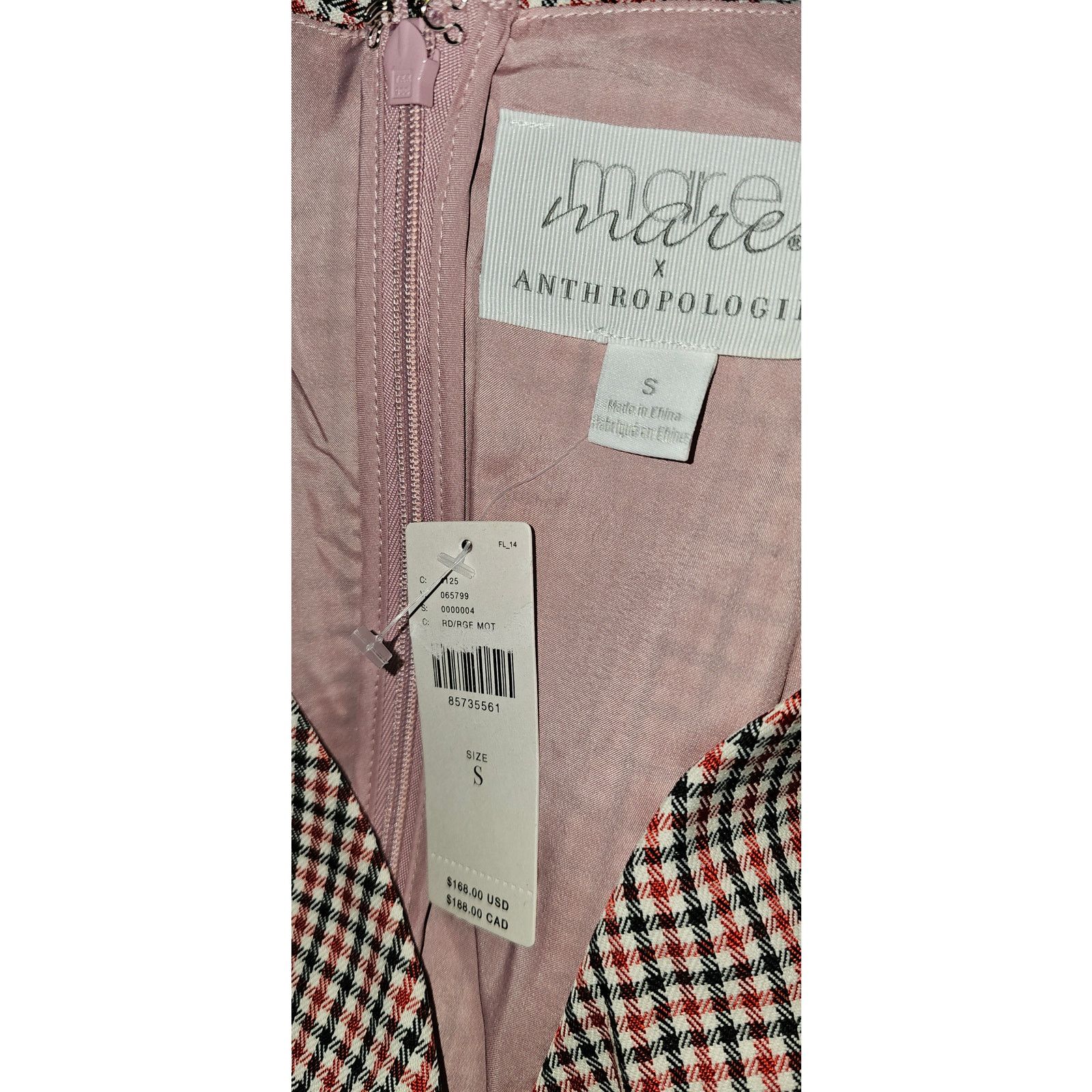 Anthropologie New Anthropologie Mare Mare V-Neck Mini-Check Romper $168 S Size 28" / US 6 / IT 42 - 6 Thumbnail