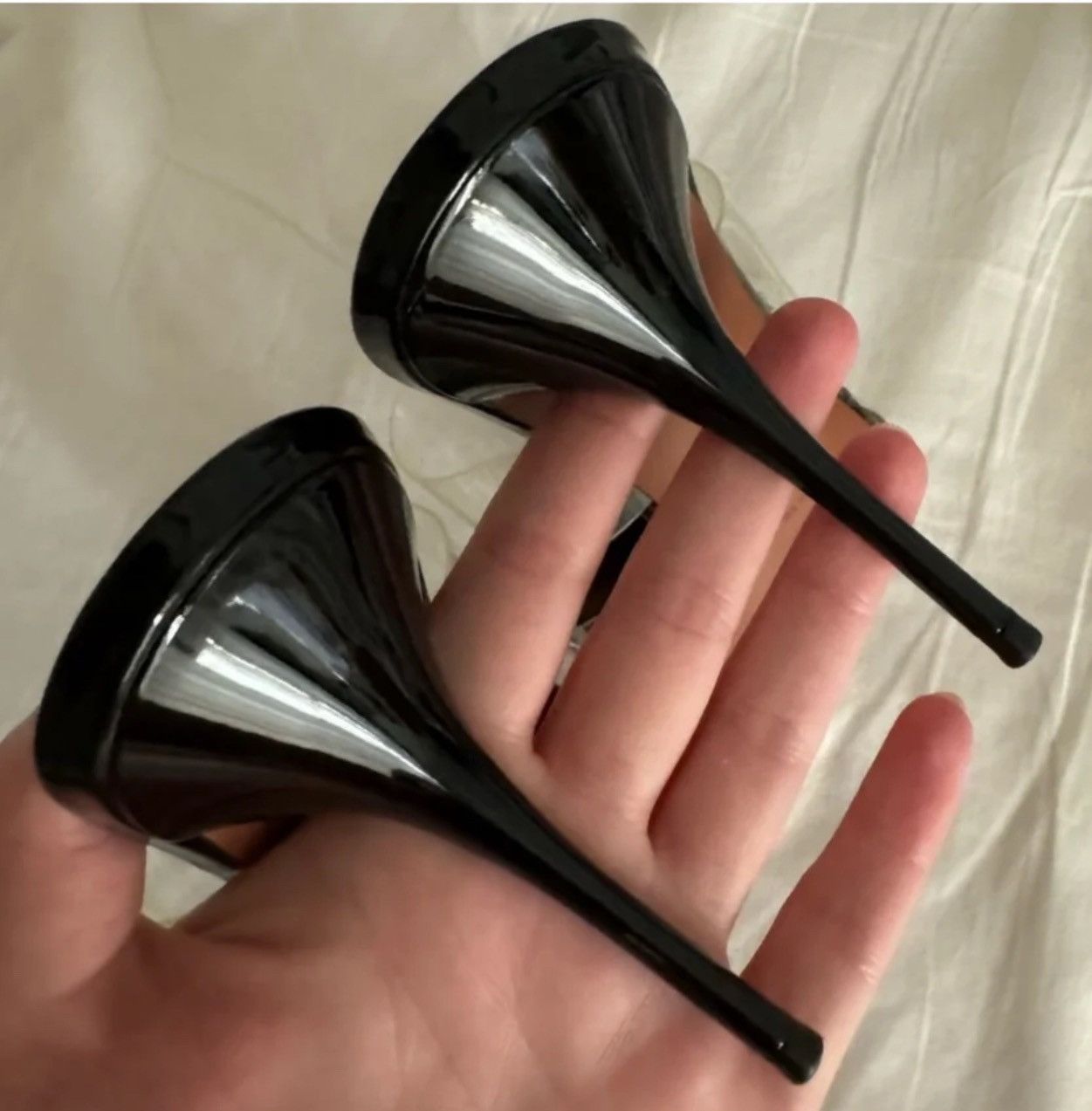 Alaia ALAIA clear vinyl and calf leather mule pumps Size US 10 / IT 40 - 8 Thumbnail